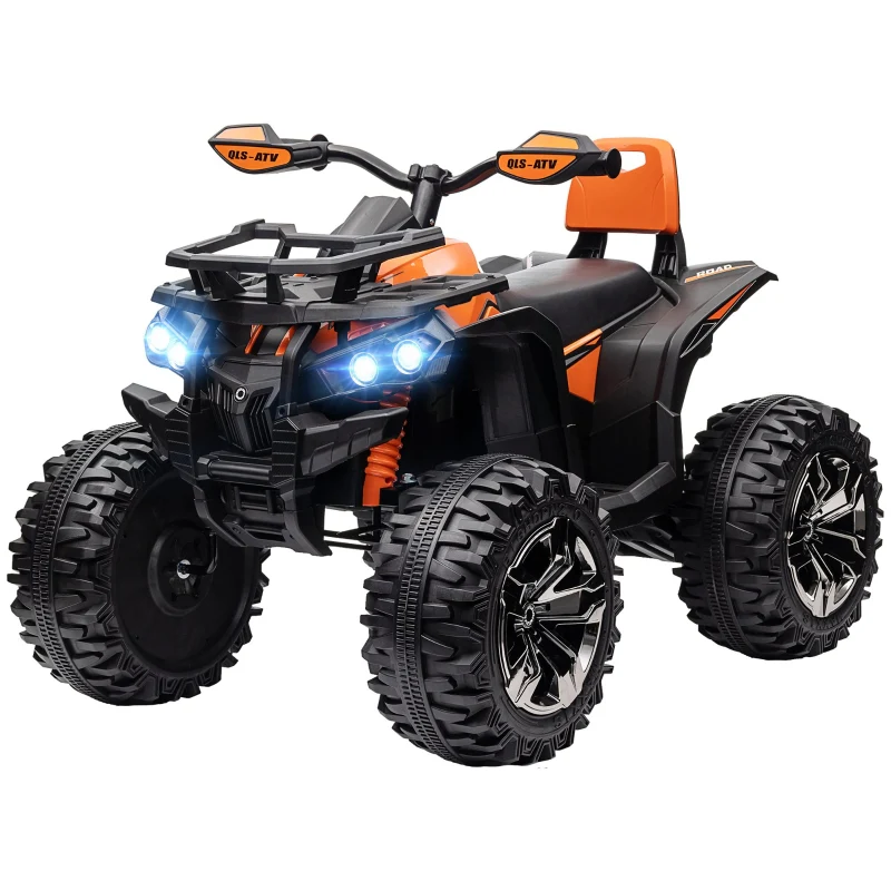 12V Children's Vehicle with MP3 Player and Headlights, Orange - Image 2