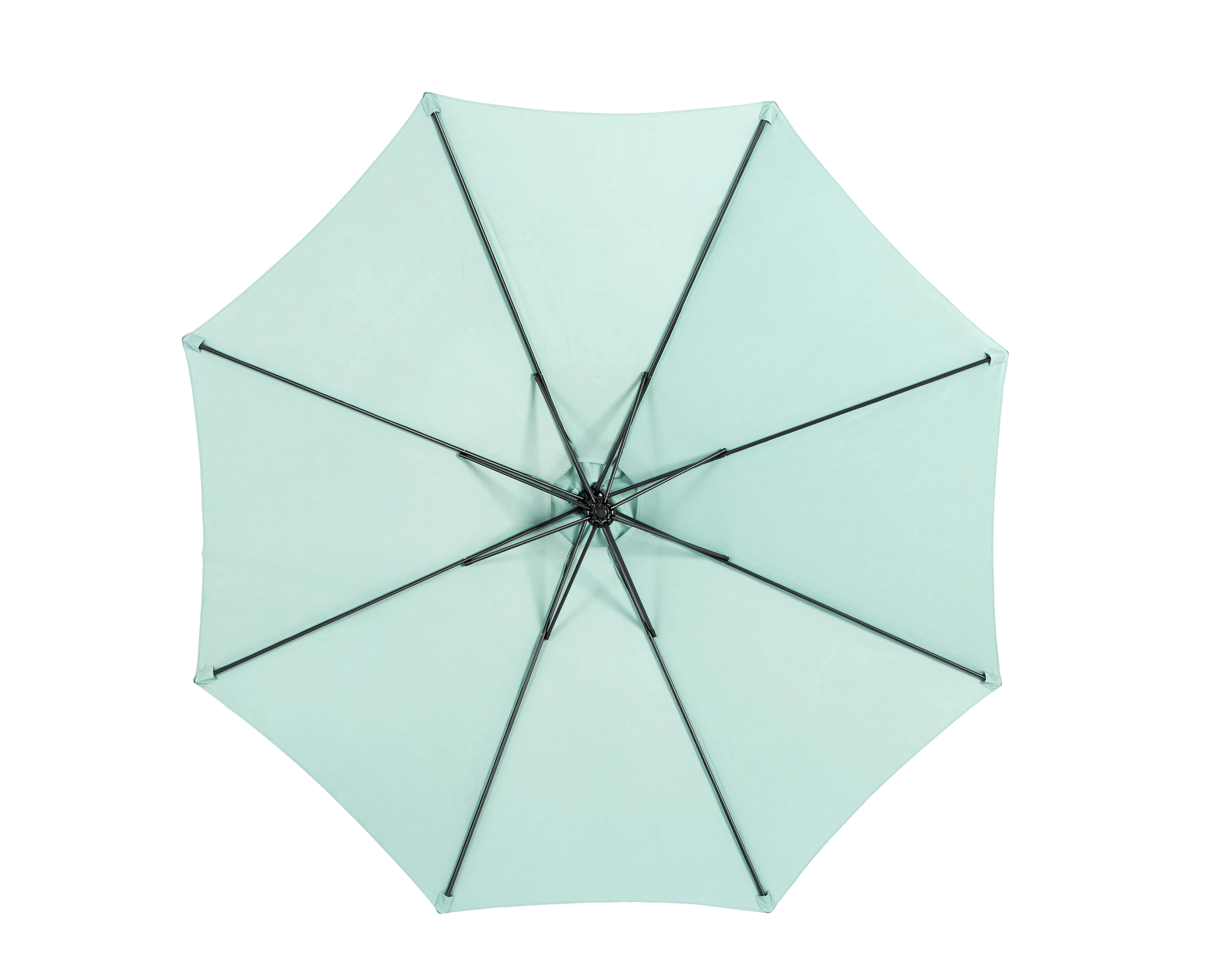 14.8 Ft Double Sided Outdoor Umbrella Rectangular Large with Crank, Light Green - Image 3