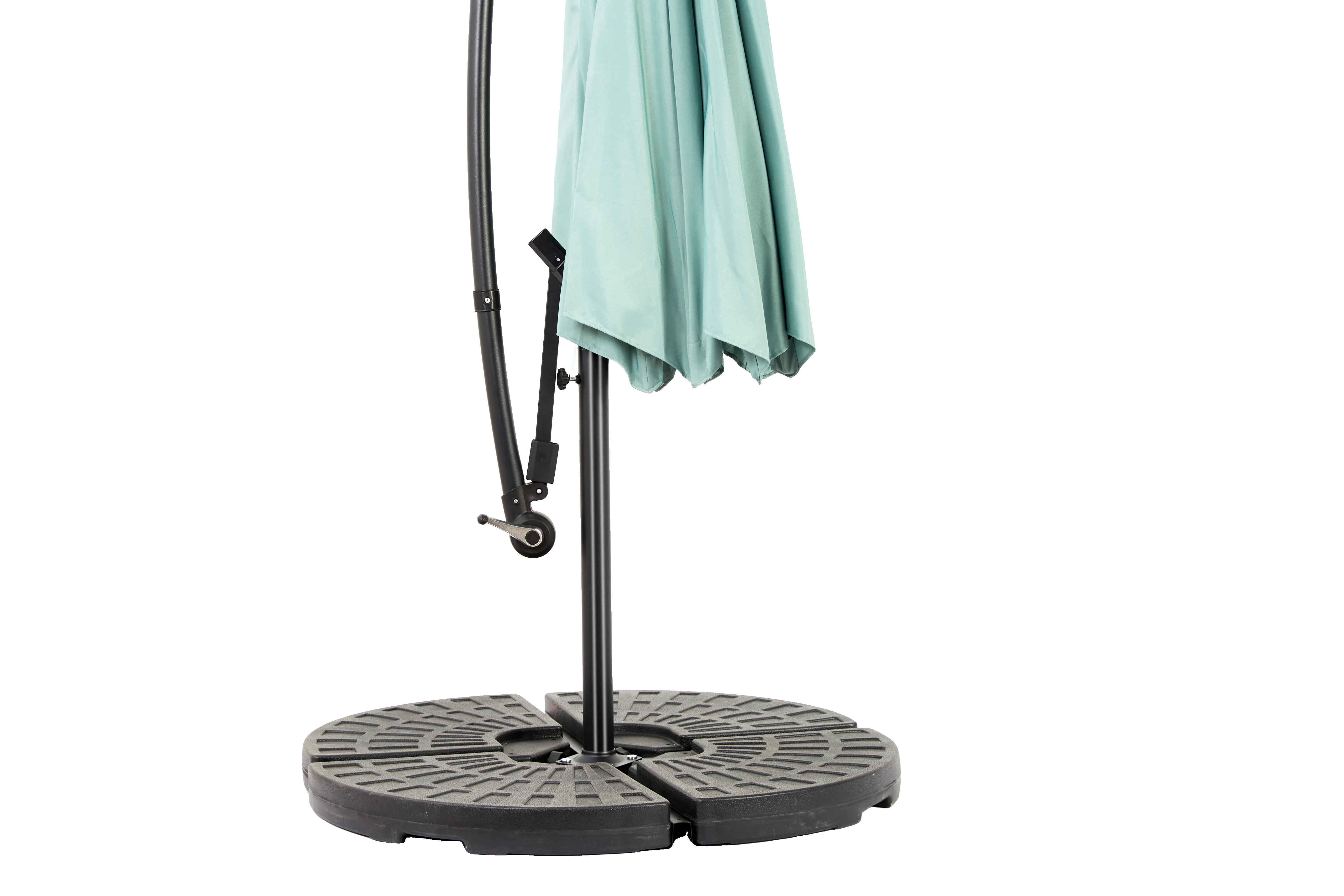 14.8 Ft Double Sided Outdoor Umbrella Rectangular Large with Crank, Light Green - Image 6