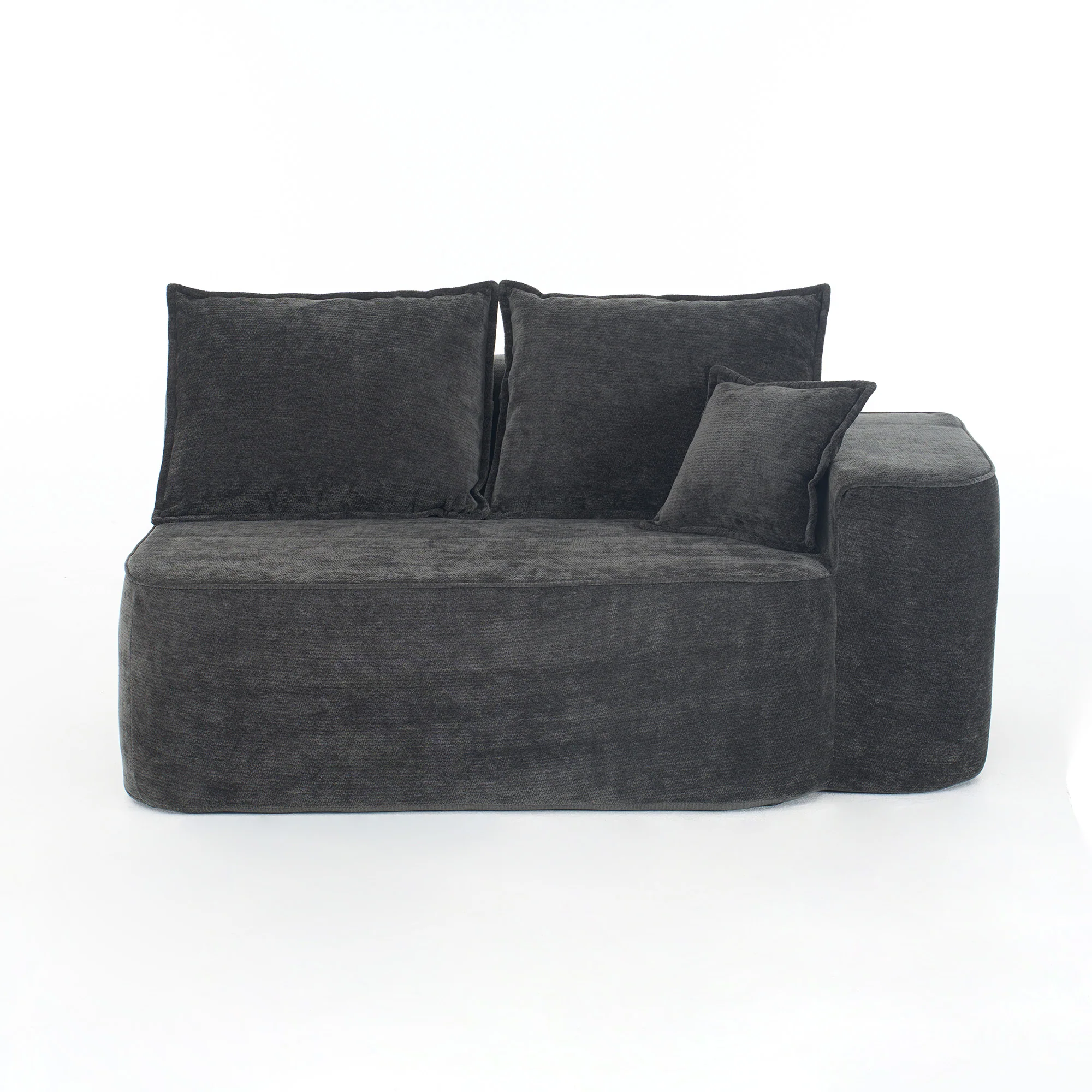 2-Seater Sofa with Side Pockets and No Assembly, Black - Image 10