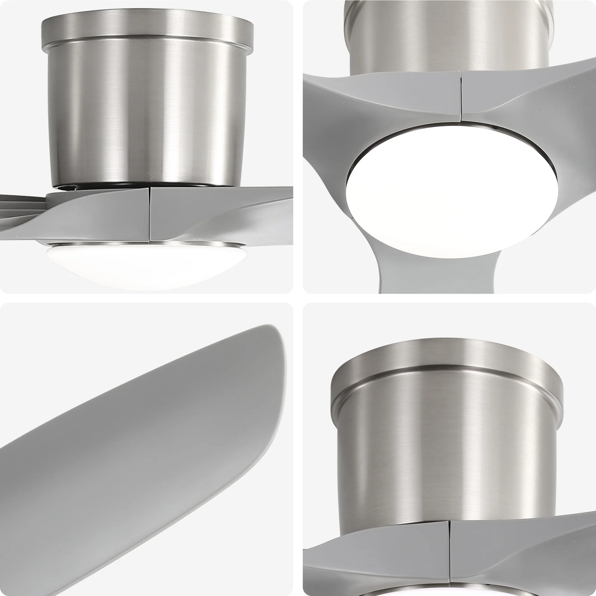 52" Ceiling Fan with LED Light, 18W DC Motor, 3-Color Dimming & Timer - Image 6