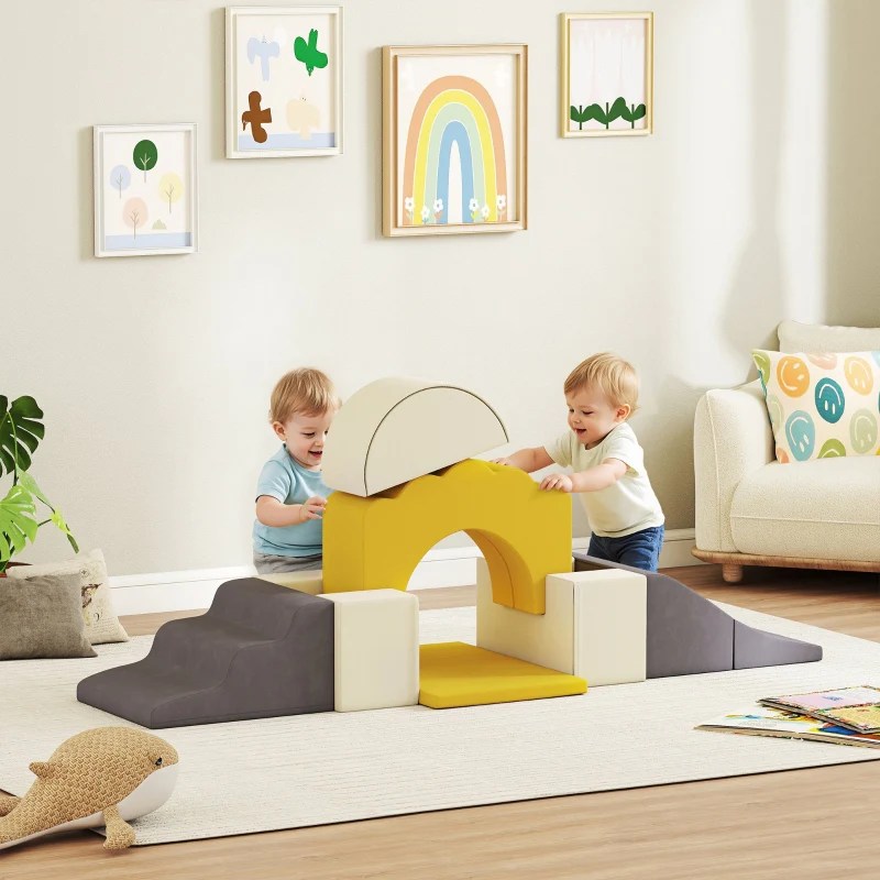 7-Piece Climbing Blocks Set for Babies and Toddlers, Soft Indoor Play, Colorful Foam - Image 2