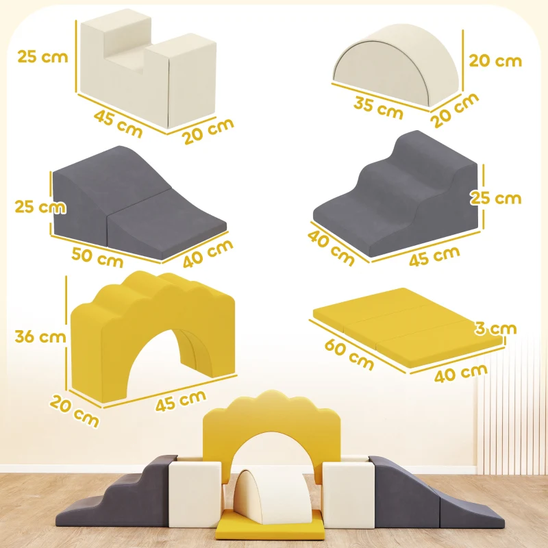 7-Piece Climbing Blocks Set for Babies and Toddlers, Soft Indoor Play, Colorful Foam - Image 3
