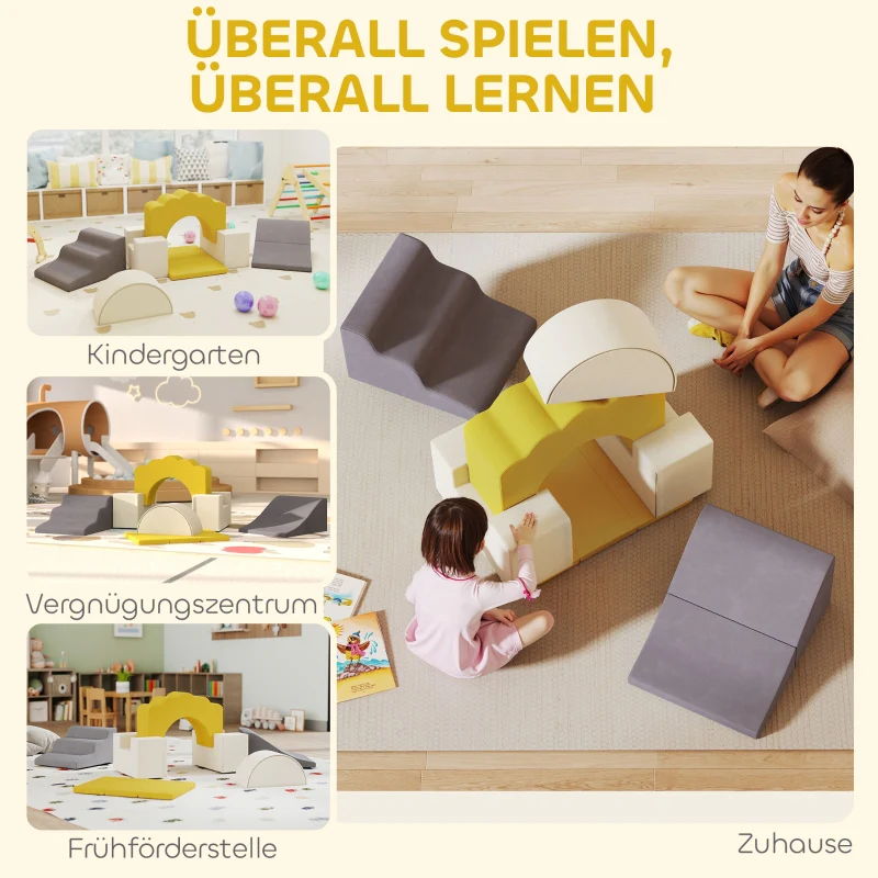 7-Piece Climbing Blocks Set for Babies and Toddlers, Soft Indoor Play, Colorful Foam - Image 7