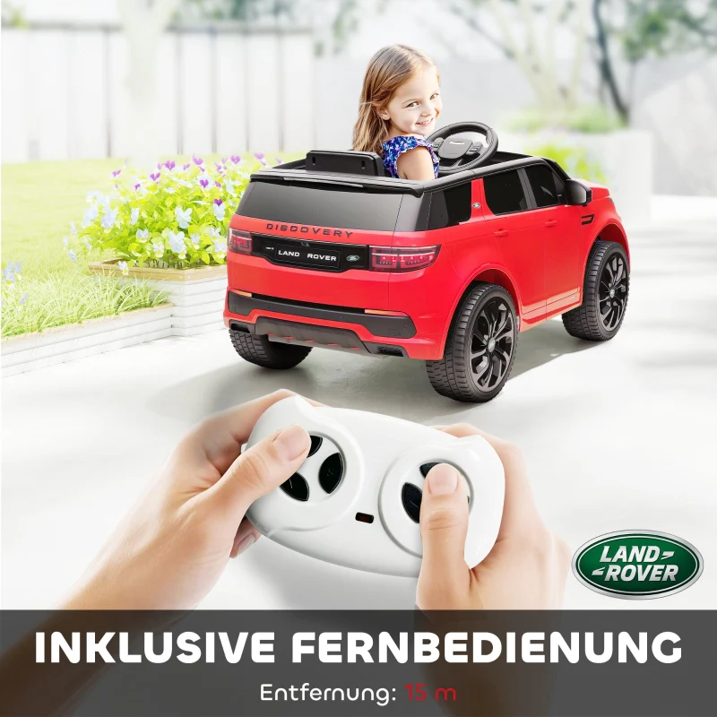 AIYAPLAY Kids' Electric Car, 12V Ride-On with Remote Control, LED Lights, Music, Horn, Red - Image 7