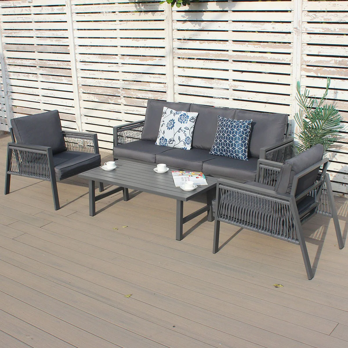 Rope 5-Seater Sofa Coffee Set