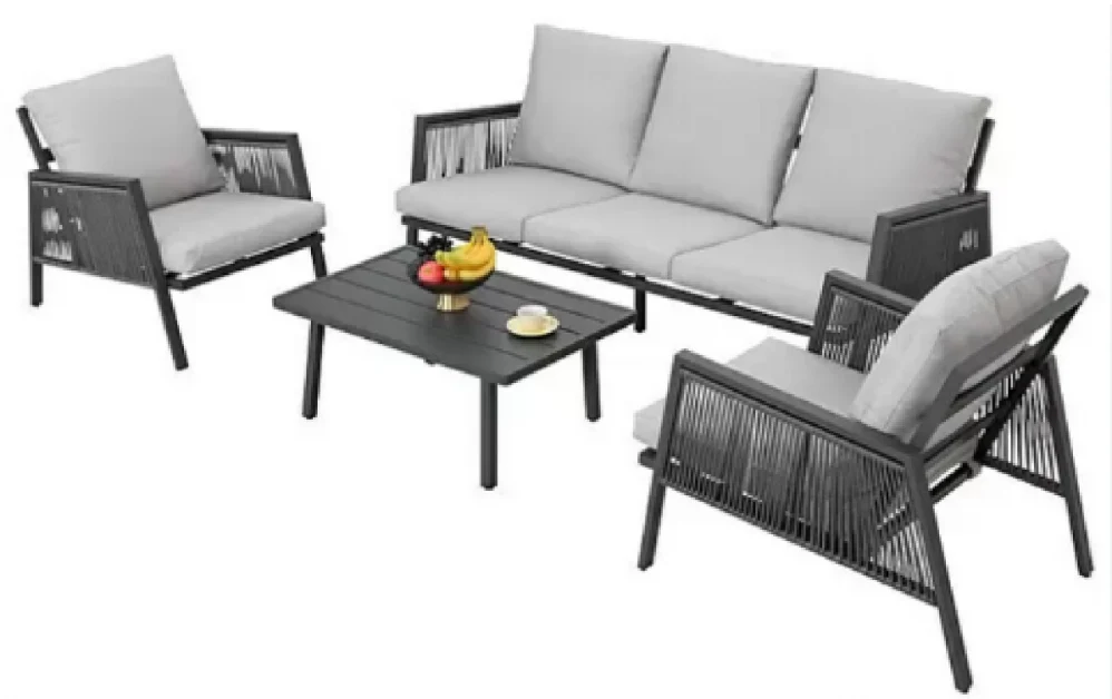 Rope 5-Seater Sofa Coffee Set - Image 12