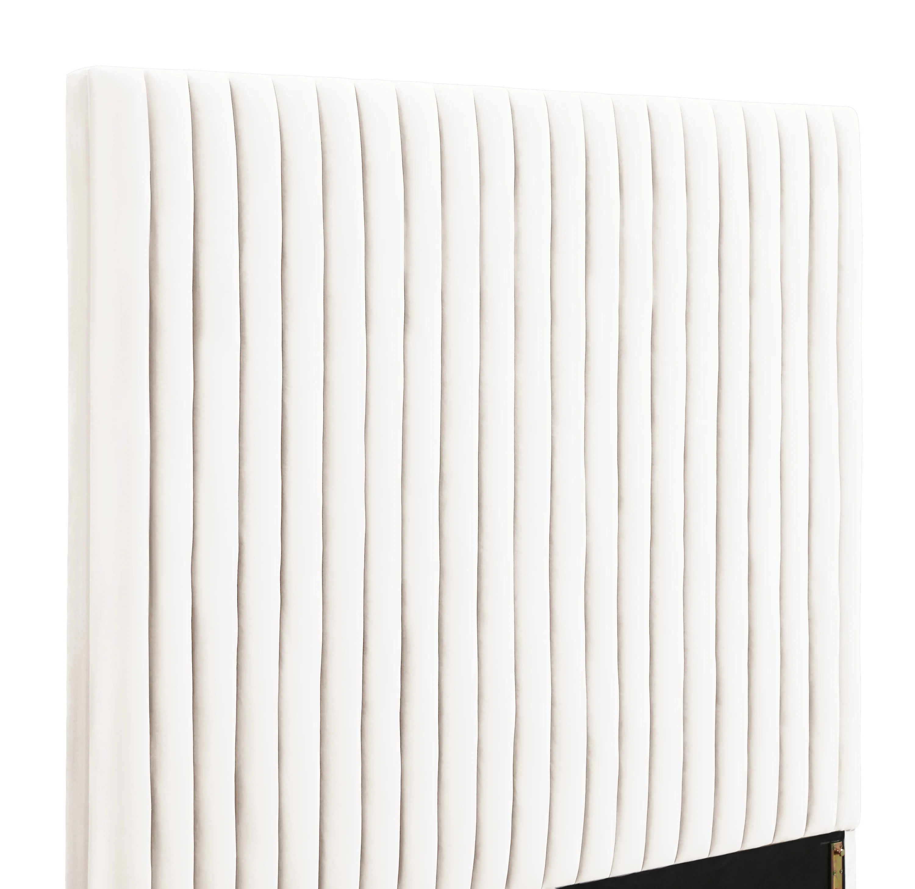 Arabelle King Bed White Velvet - Image 5
