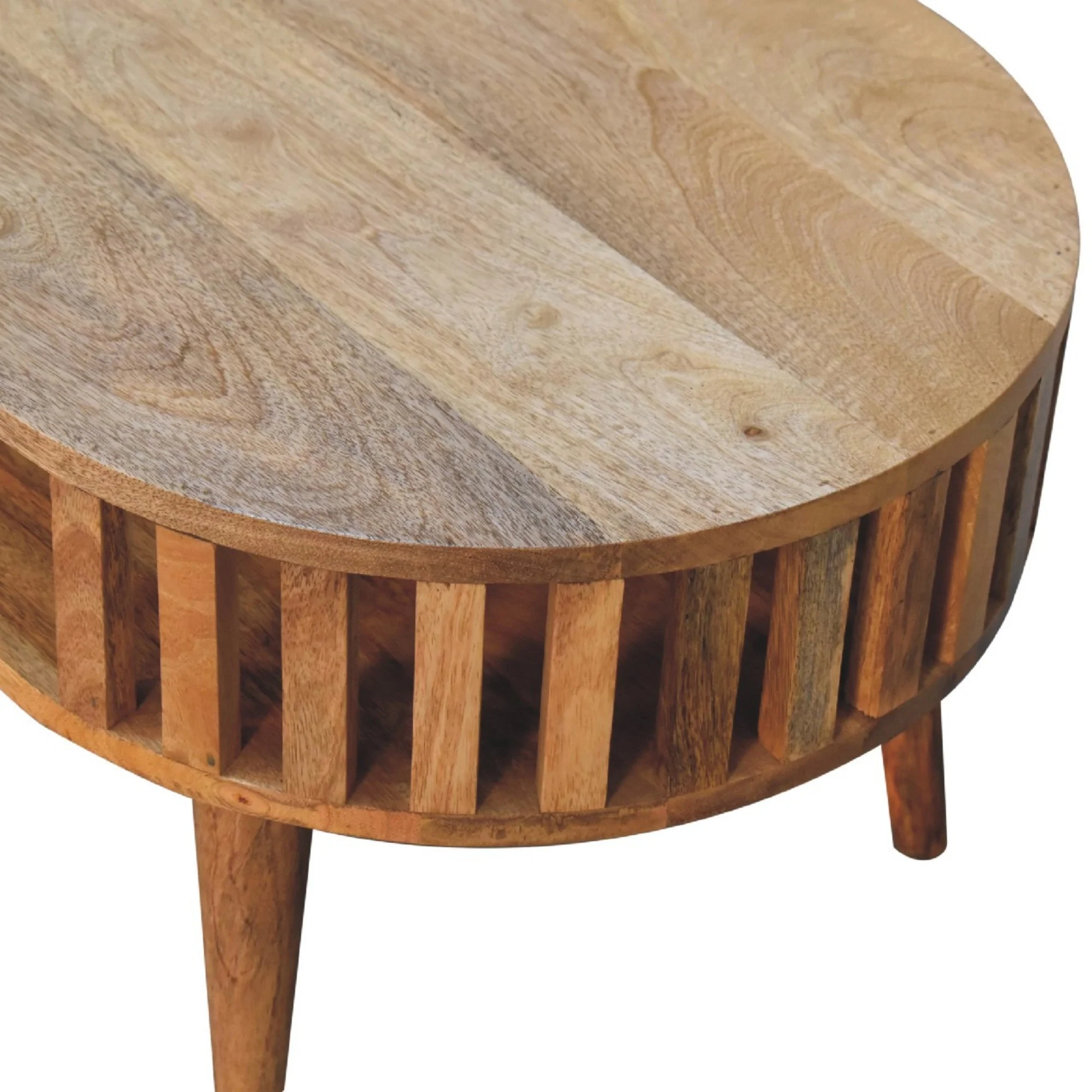 Ariella Coffee Table, 1 Shelf, Solid Wood Beige - Image 5