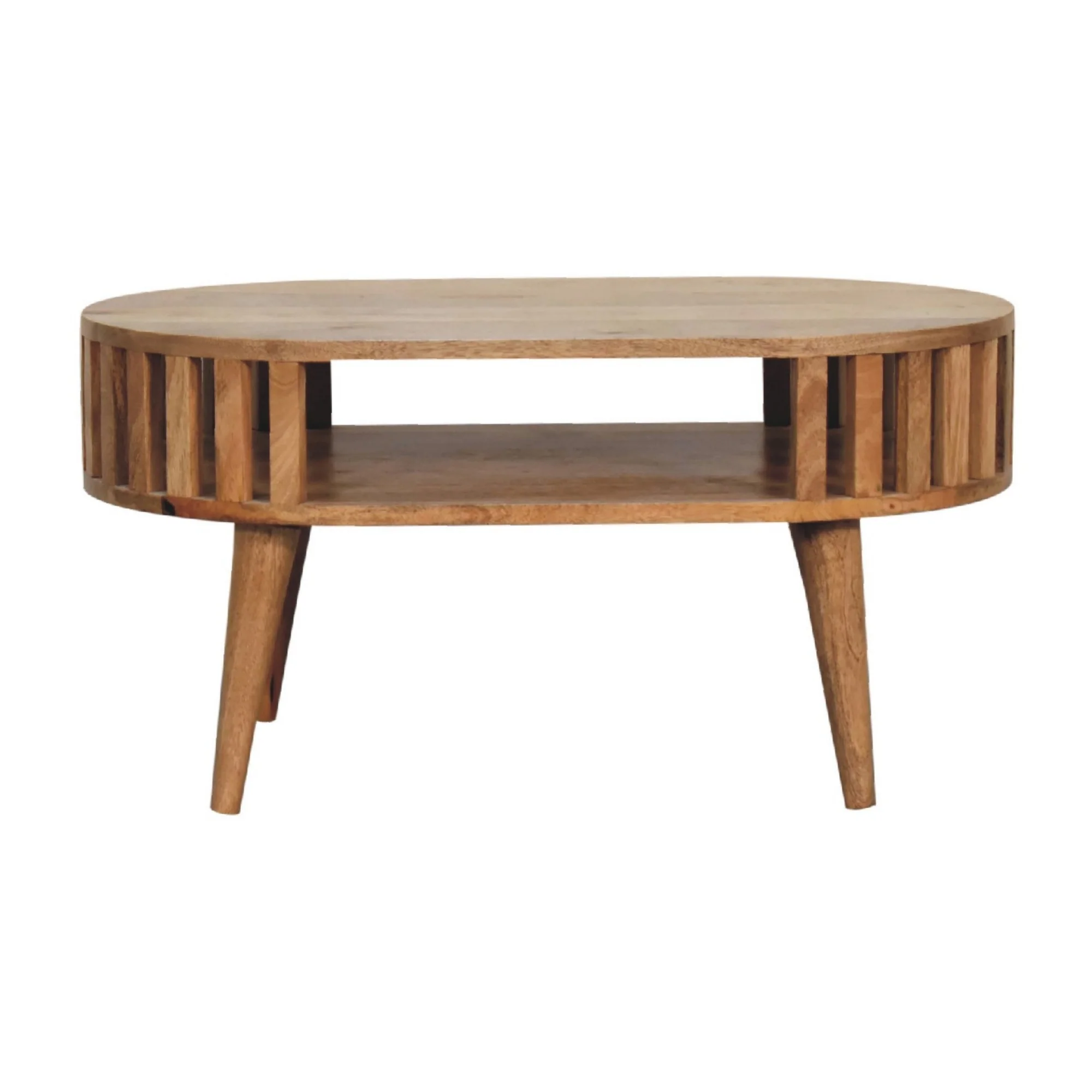 Ariella Coffee Table, 1 Shelf, Solid Wood Beige - Image 6