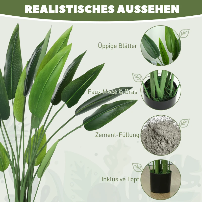 Artificial Bird of Paradise Plant, 110cm, Plastic - Image 4