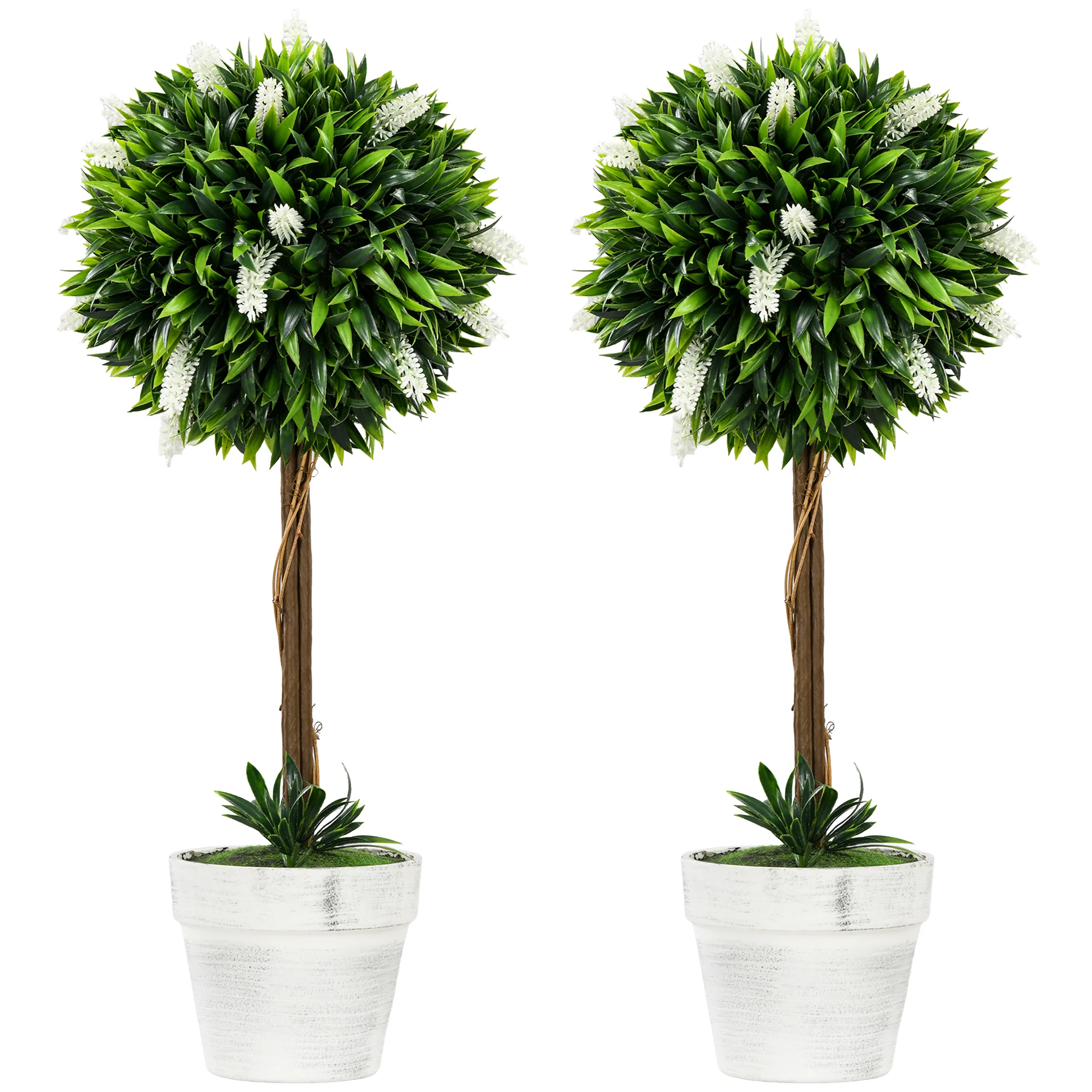 Artificial Lavender Plants, Set of 2, 60 cm, Plastic - Image 2