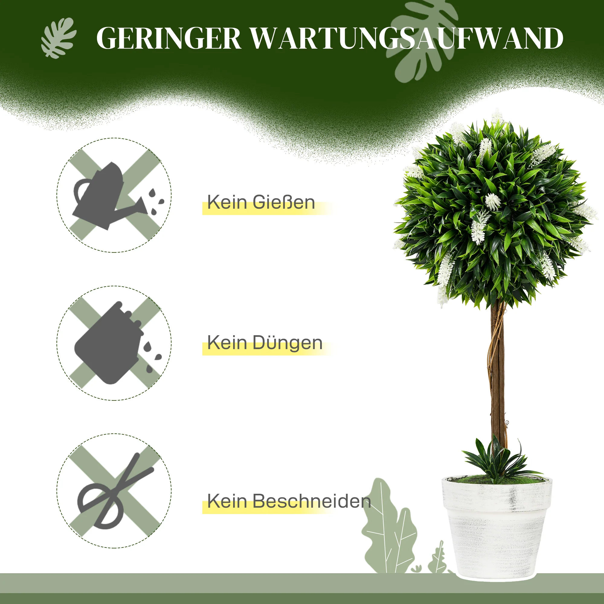 Artificial Lavender Plants, Set of 2, 60 cm, Plastic - Image 6