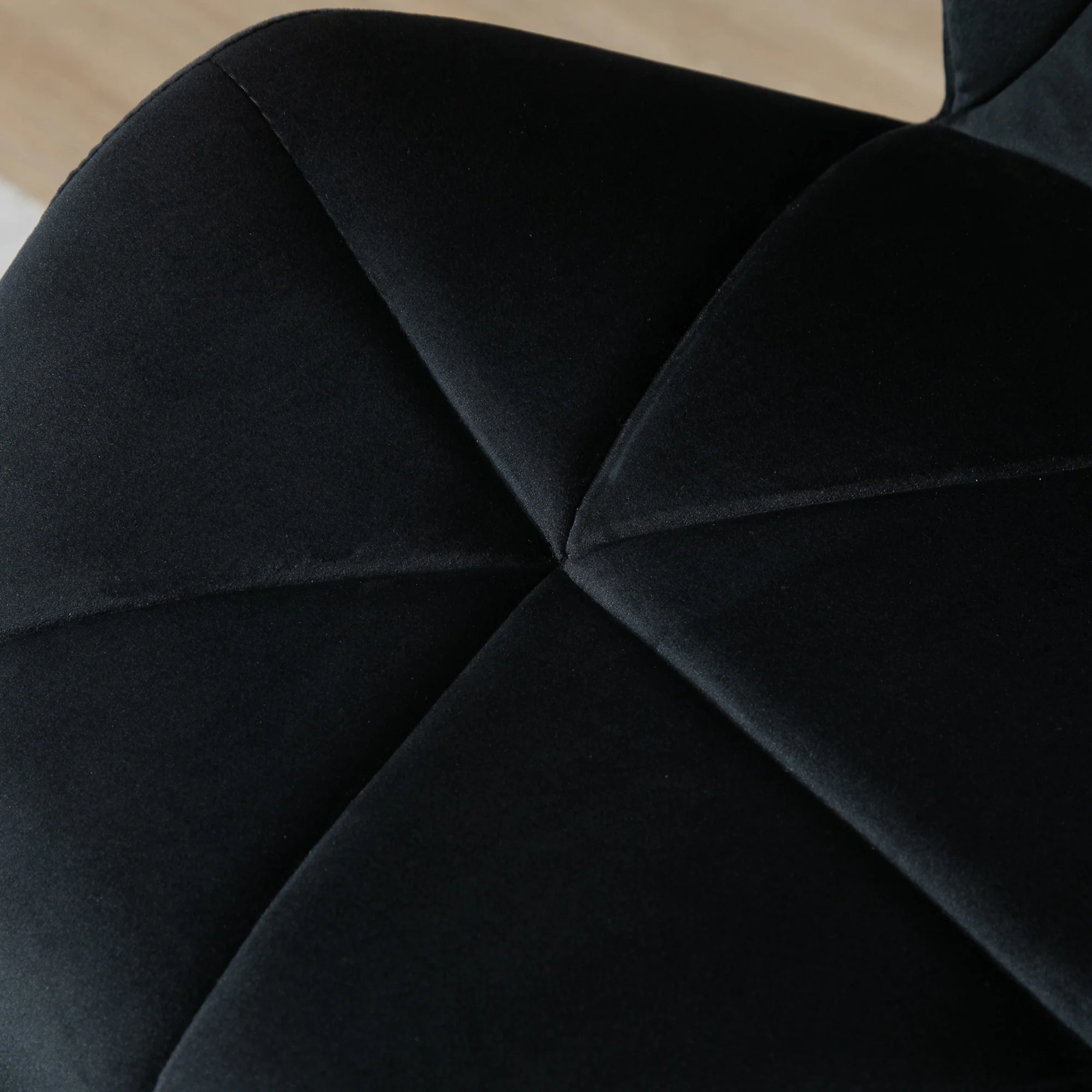 Bar Stools, Swivel Height-Adjustable with Backrest, Velvet Black - Image 7