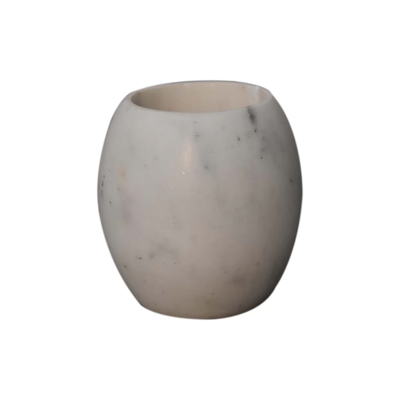 Bathroom Set 5 Piece Accessories White Marble - Image 5