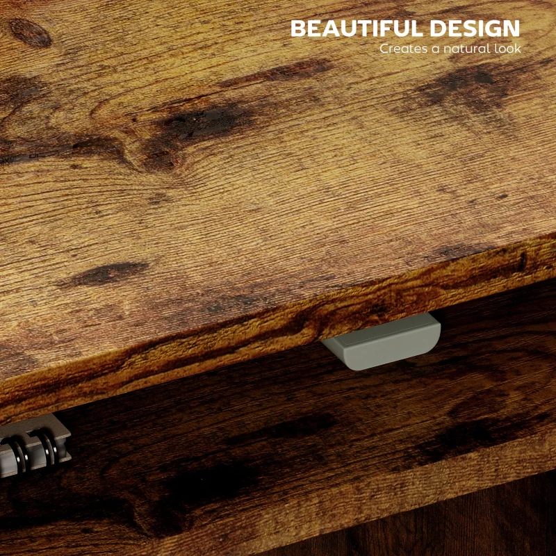Boxy Work Desk with Shelf - Wood-Effect - Image 5