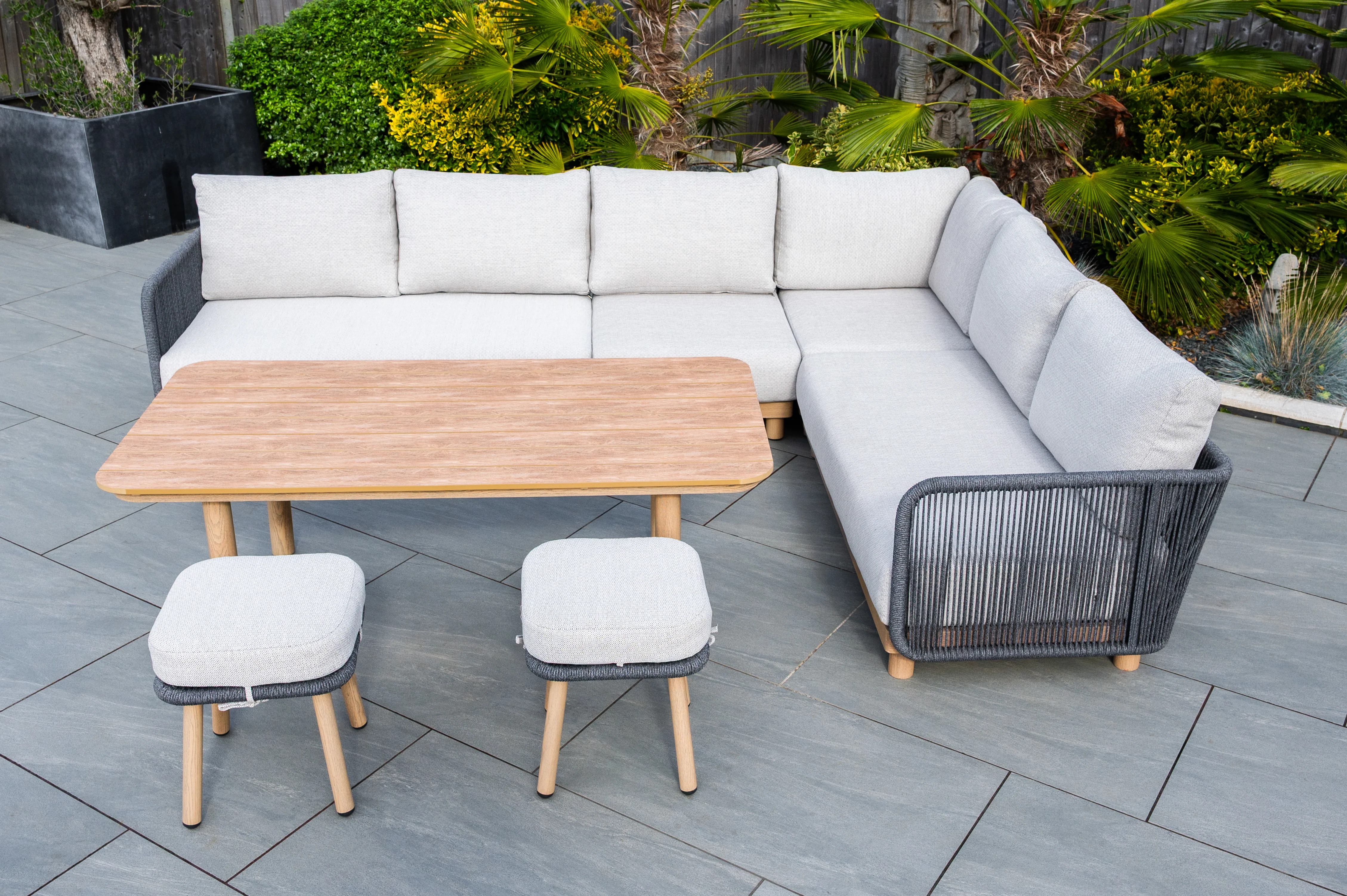 Buxton - Rope Weave Corner Sofa Set - Image 3
