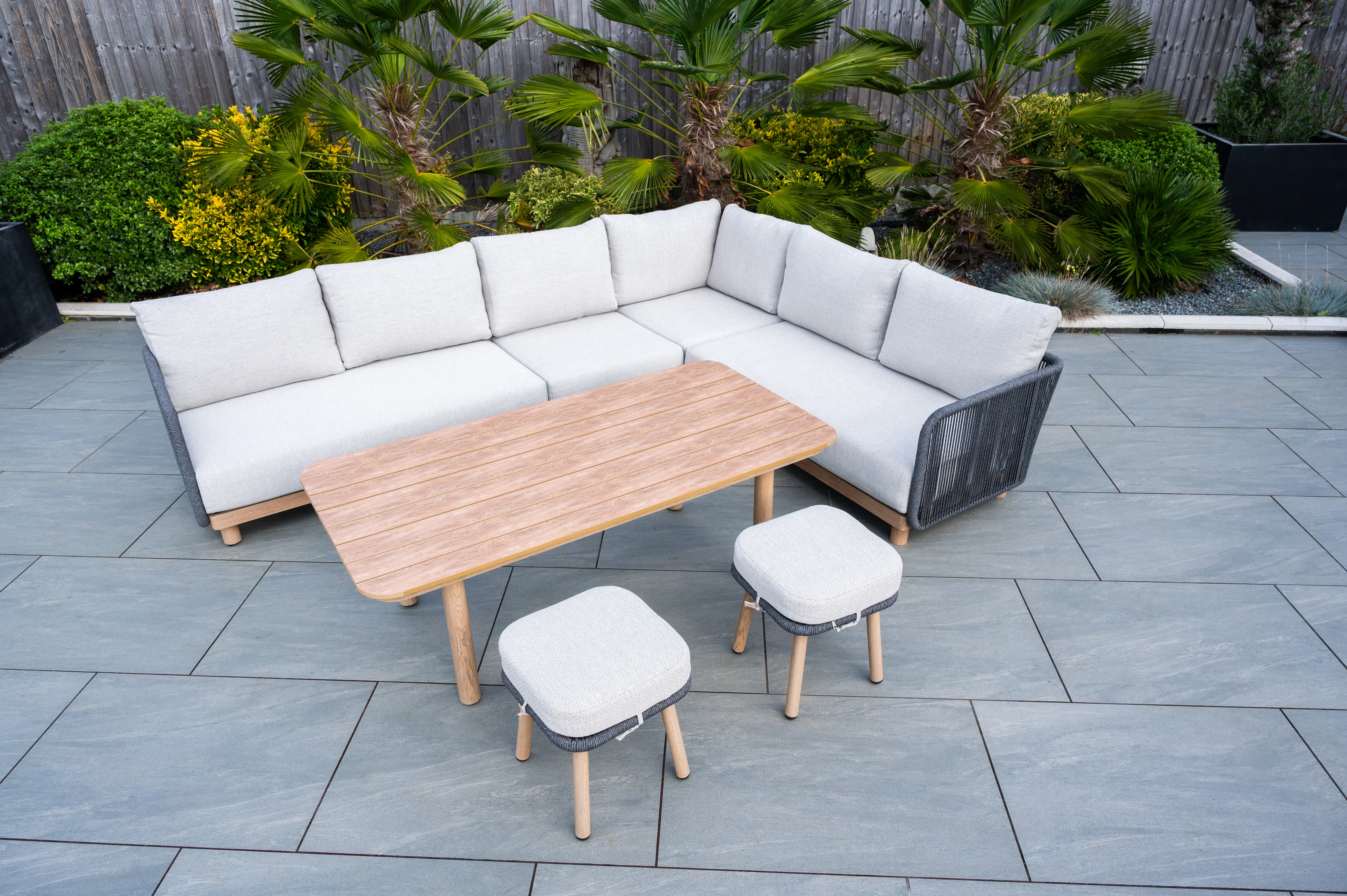 Buxton - Rope Weave Corner Sofa Set - Image 5