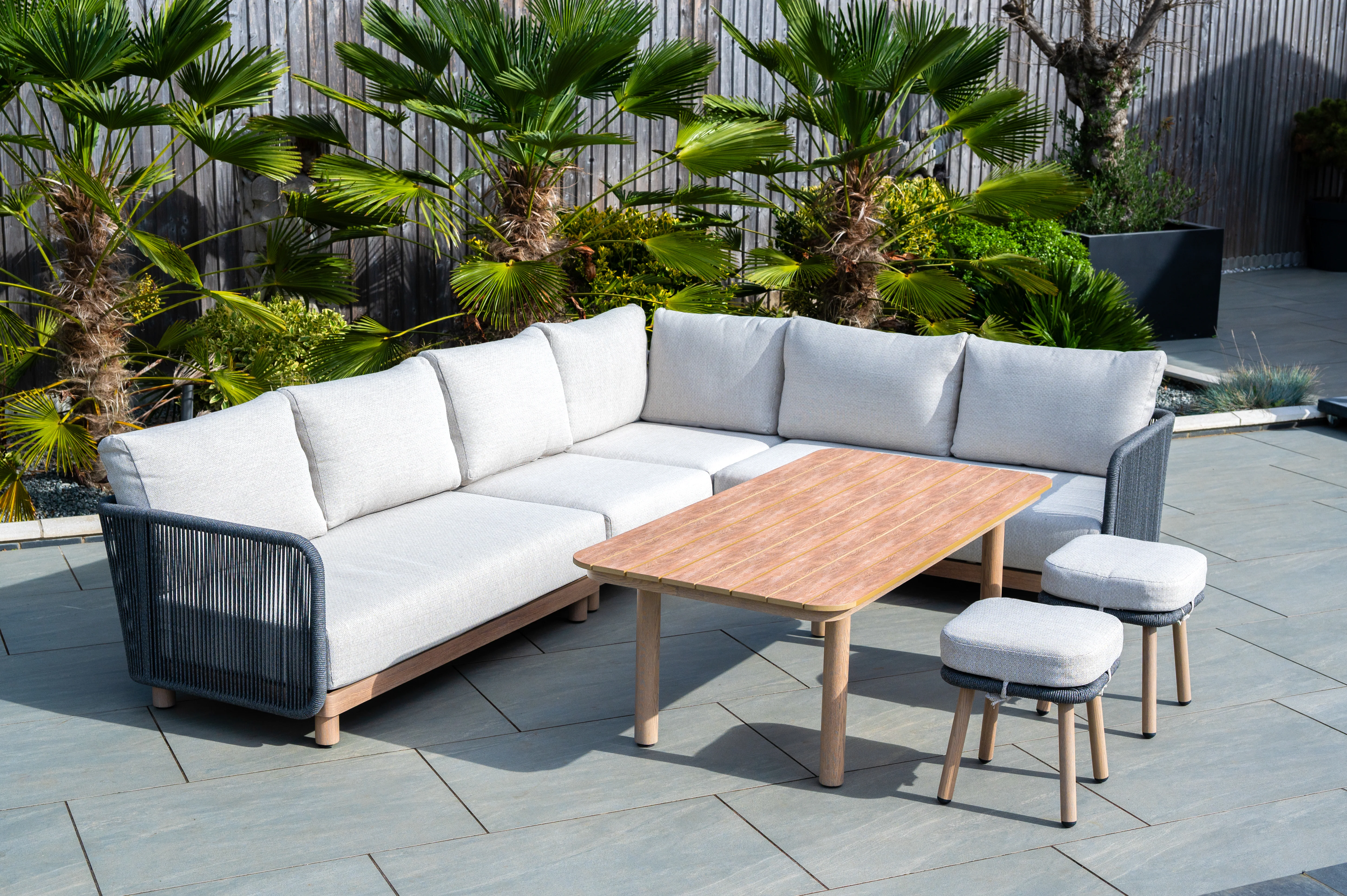 Buxton - Rope Weave Corner Sofa Set - Image 6
