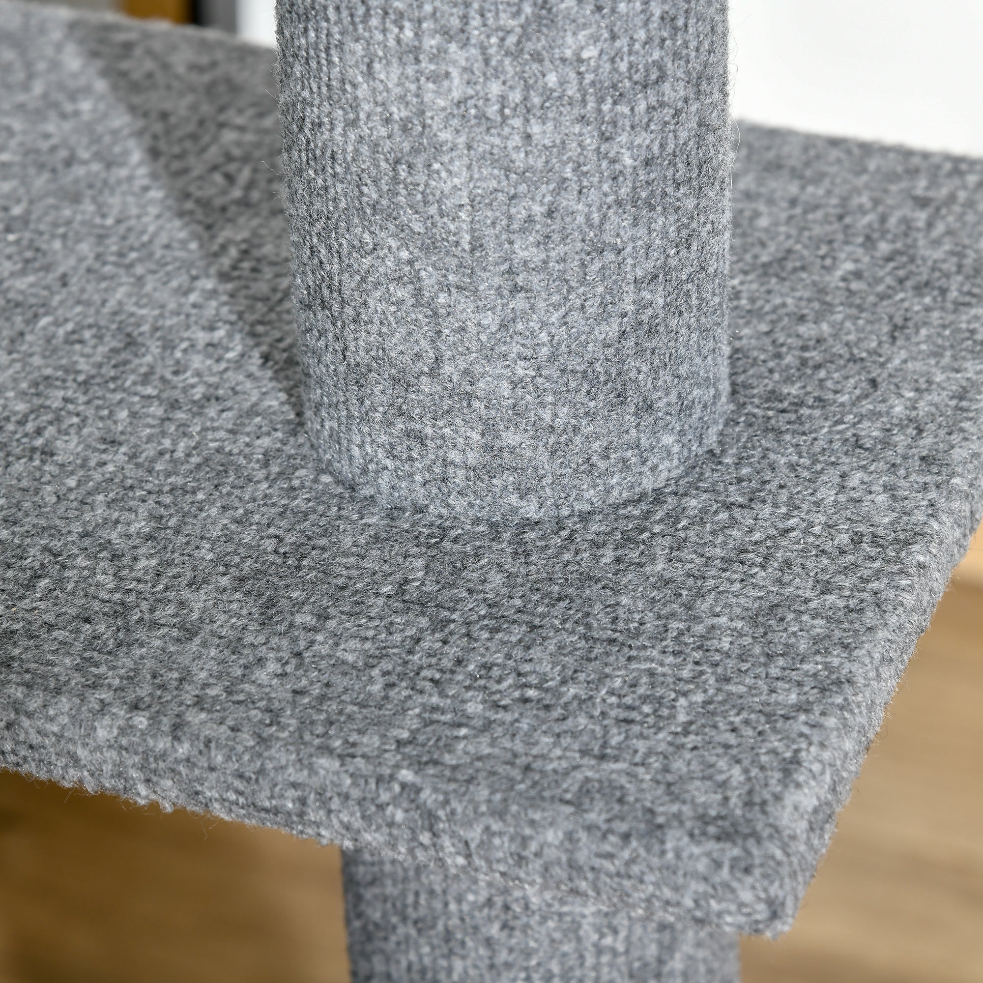 Cat Tree, Height-Adjustable Ceiling-High Climbing, Gray - Image 8
