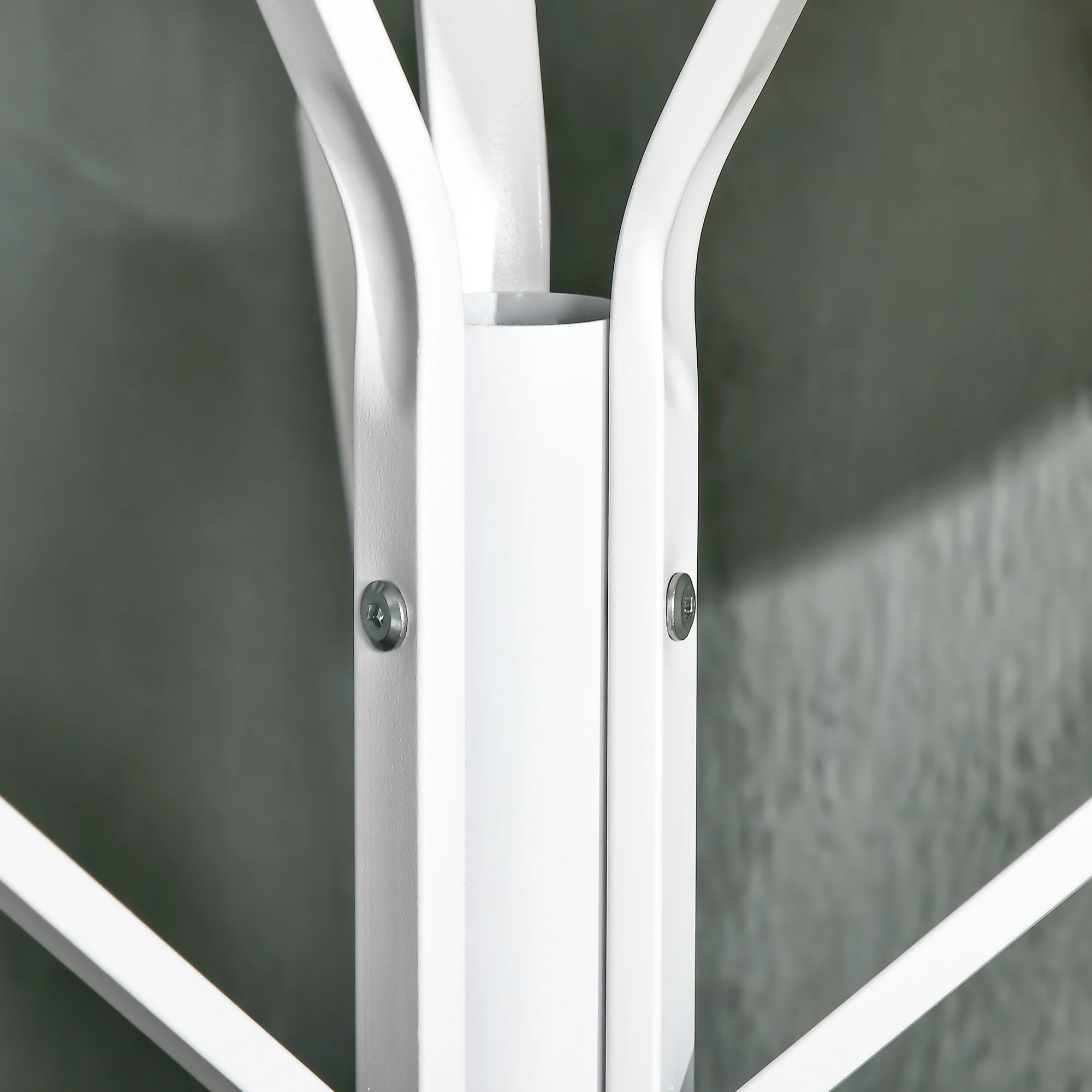 Coat Rack, Standing Hallway, Metal White - Image 7