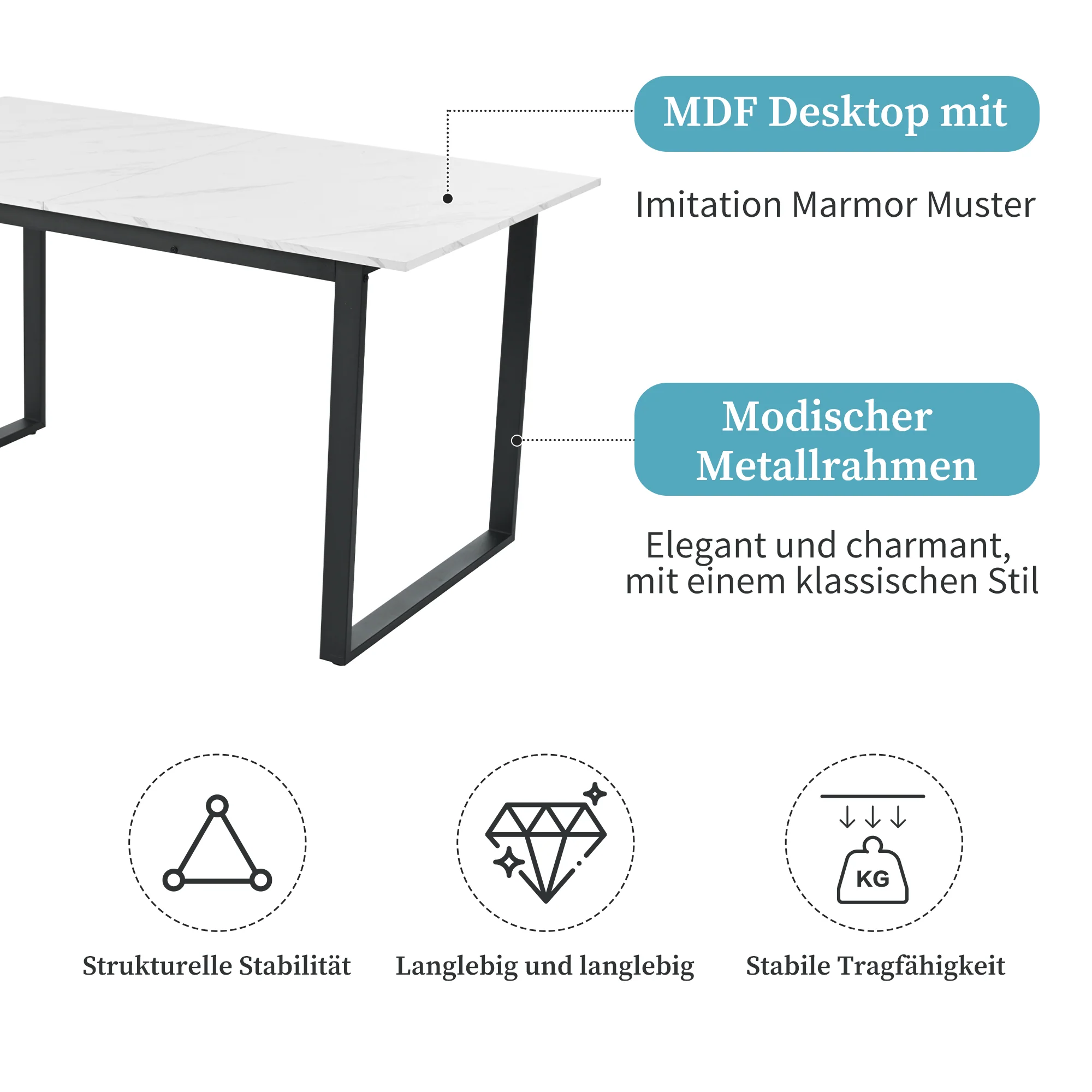 Dining Set Extendable Table 8 Chairs Grey Velvet White MDF Black - Image 10