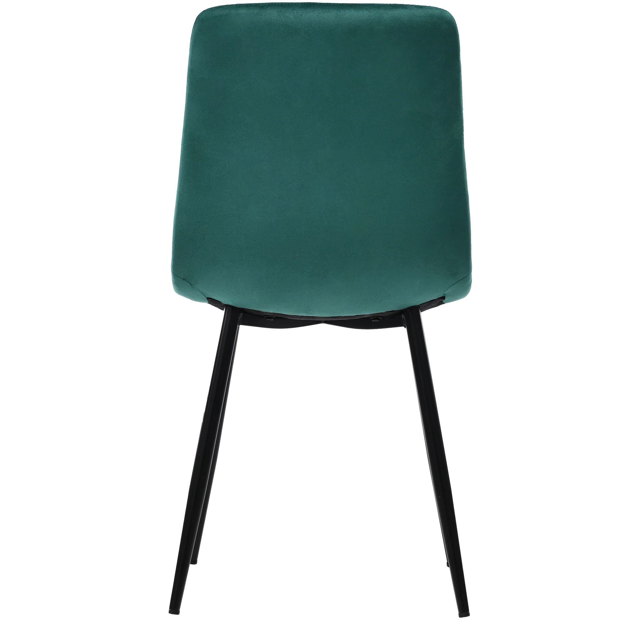 Dining Table Set 5-Piece Round 100cm Gold Metal Legs White MDF Green Velvet - Image 6
