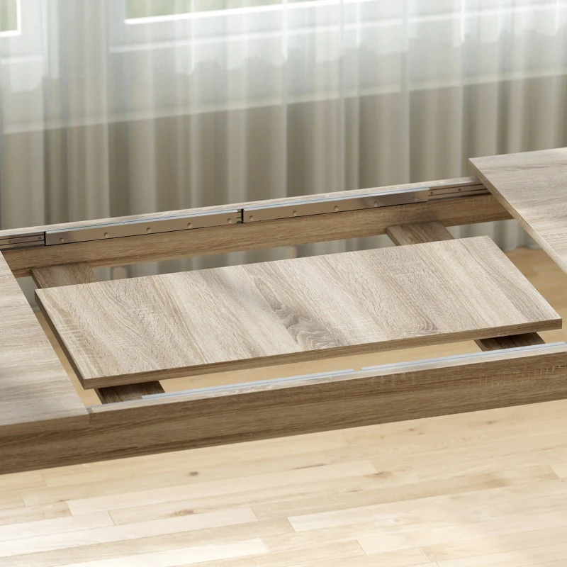 Extendable Dining Table Expandable 180-260cm 6-10 Seater Wood - Image 7