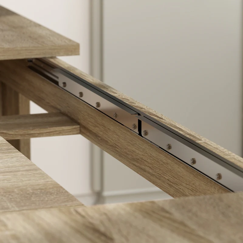 Extendable Dining Table Expandable 180-260cm 6-10 Seater Wood - Image 8