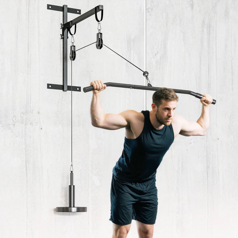 Fitness Lat Pulldown Cable Pulley System Home Strength Training - Image 6