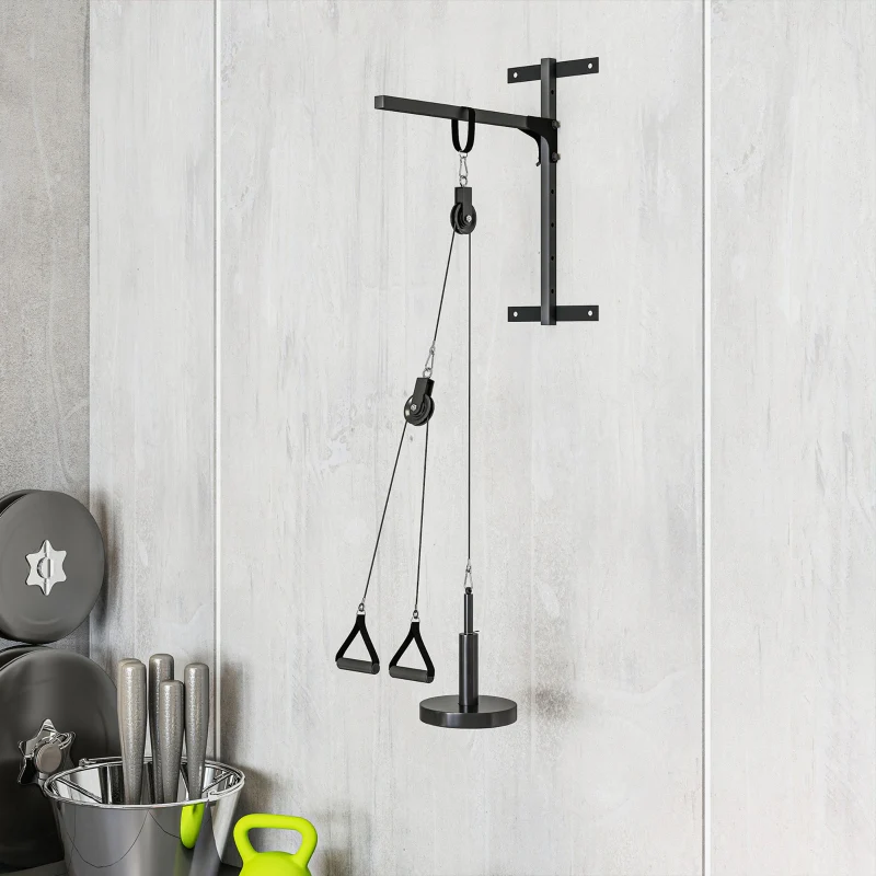 Fitness Lat Pulldown Cable Pulley System Home Strength Training - Image 7