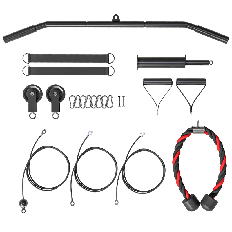 Fitness Lat Pulldown Cable Pulley System Home Strength Training - Image 8
