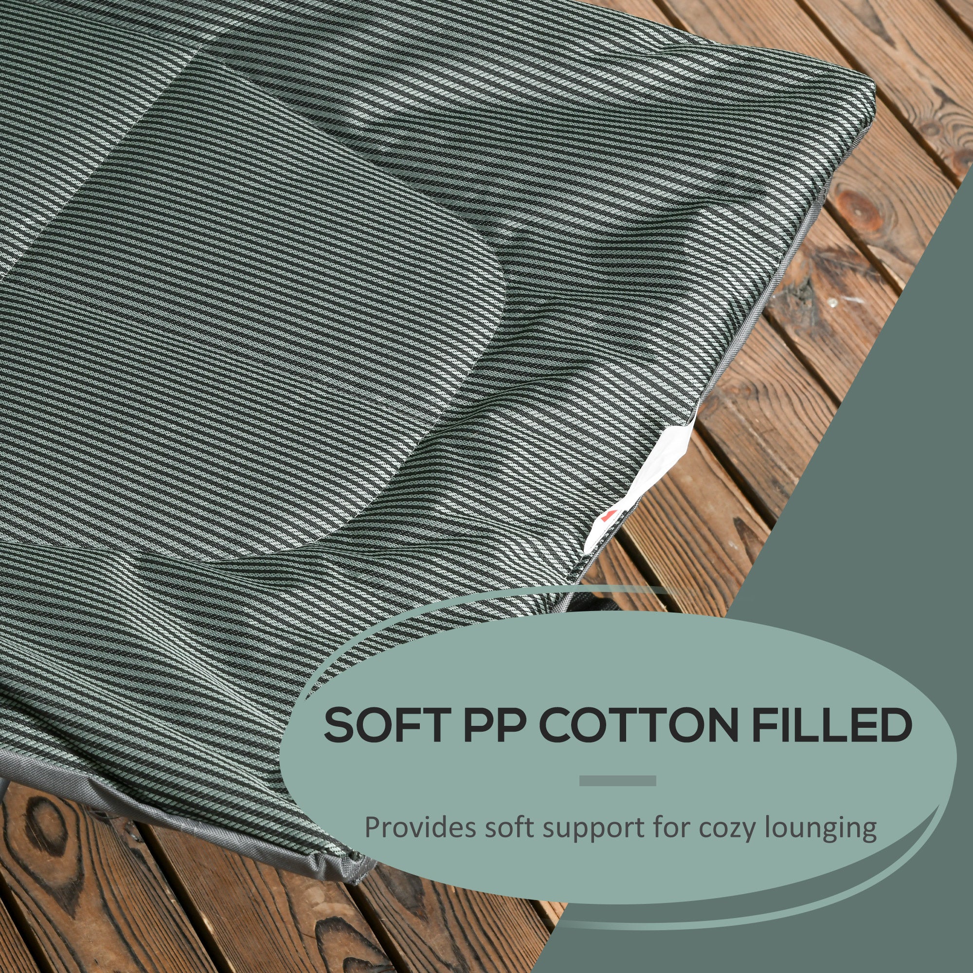 Foldable Camp Bed, Padded with Carry Bag and Cup Holder, Grey - Image 5
