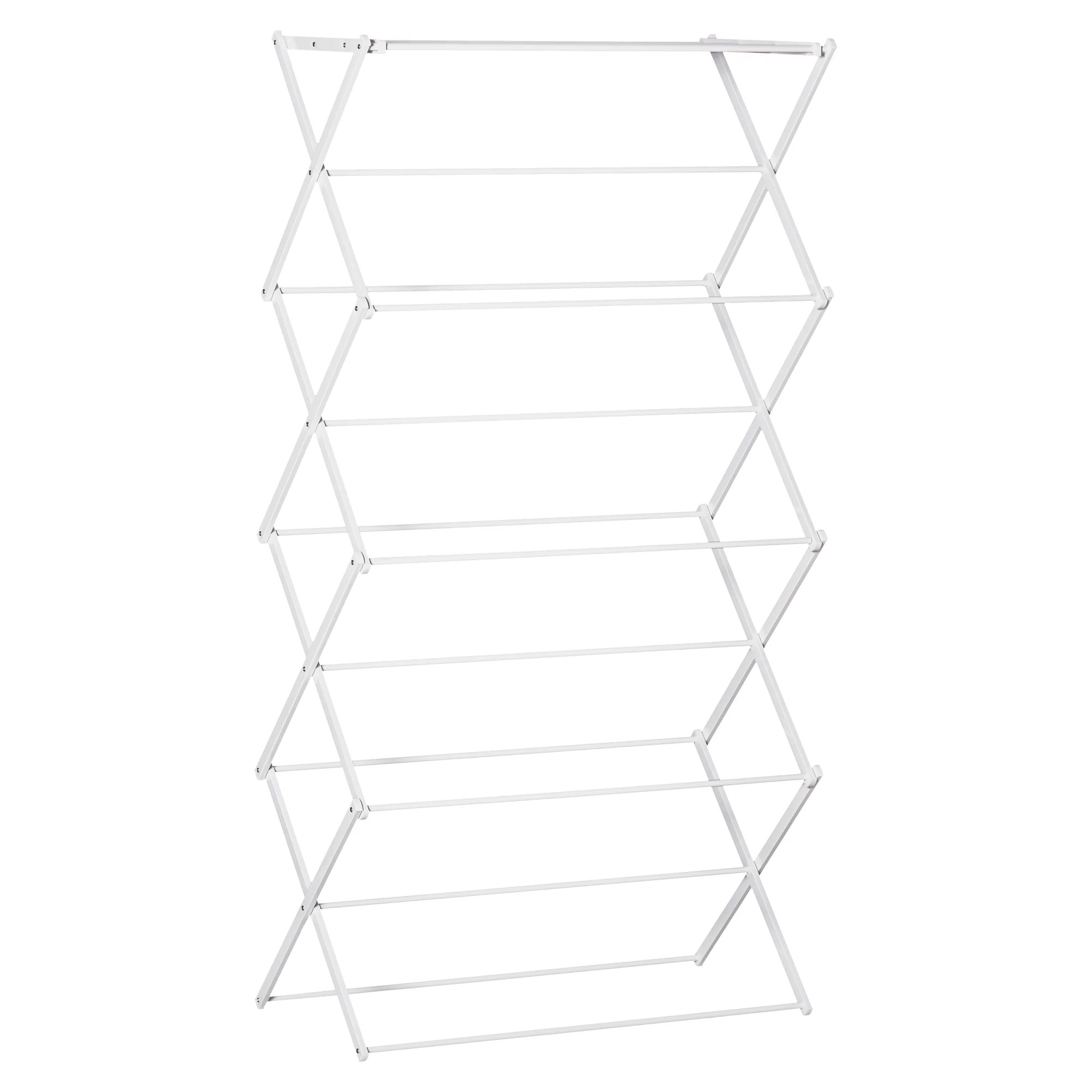 Foldable Clothes Airer, 8-Tier Tower Dryer, Metal Plastic White - Image 2