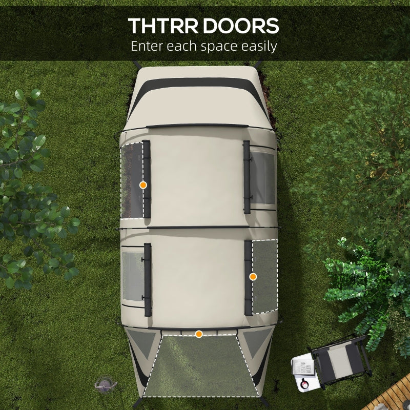 Four Man Two Room Blackout Tent, Khaki - Image 6