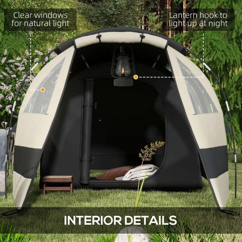 Four Man Two Room Blackout Tent, Khaki - Image 7