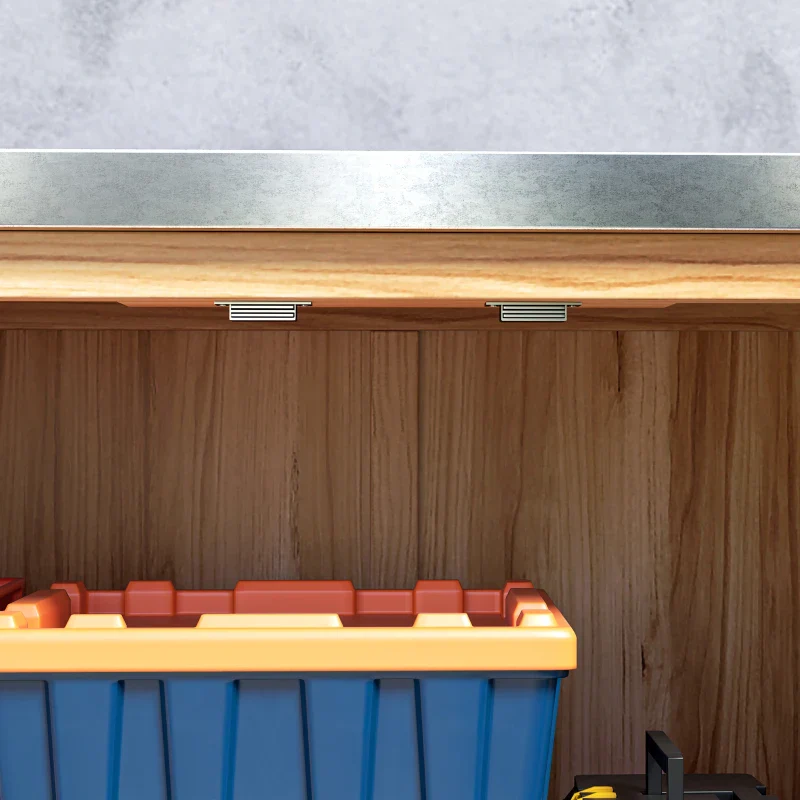 Garden Cabinet Internal Shelf Workbench 79x43x92cm - Wood Color - Image 3