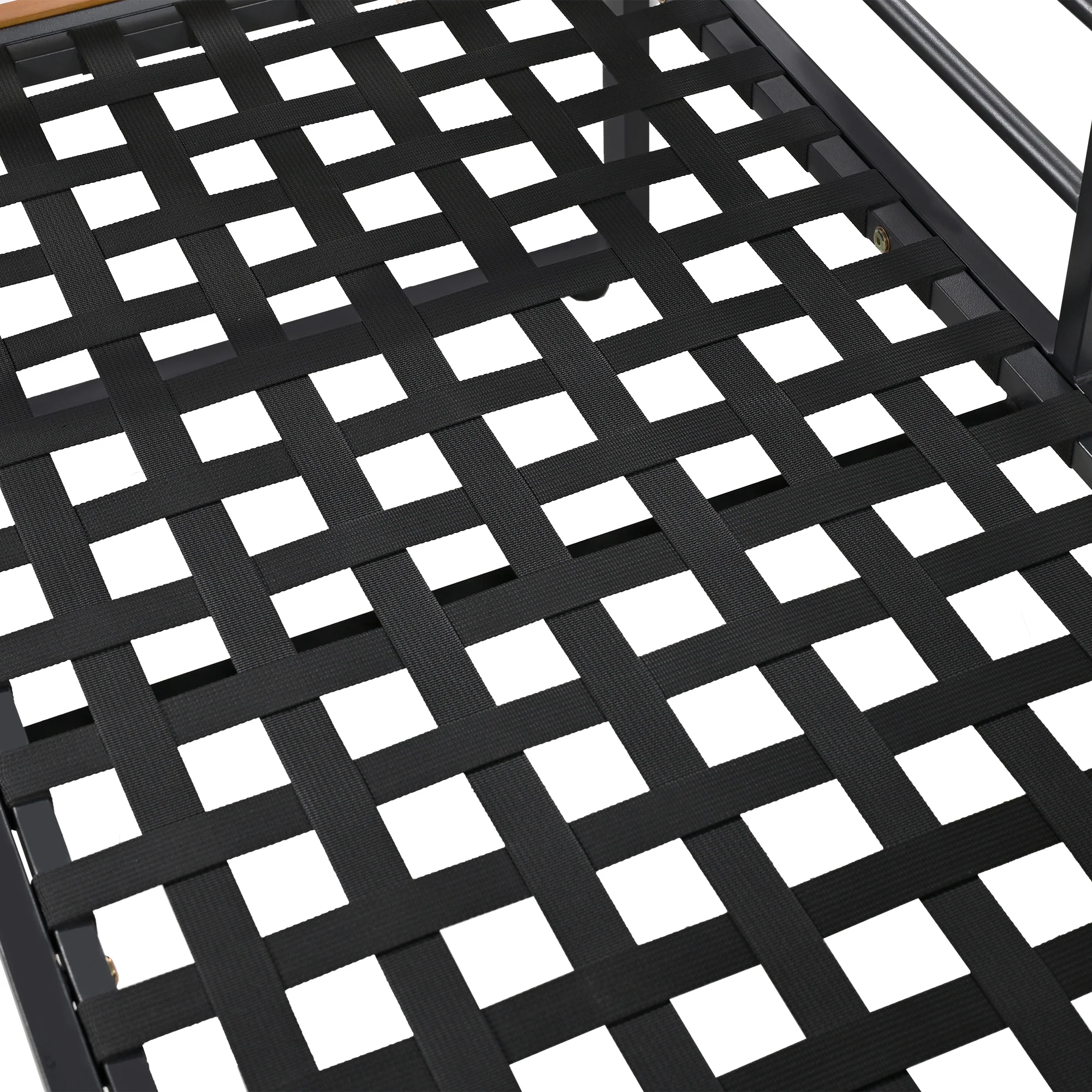 Garden Lounge Set 5-6 Seater Galvanized Iron Frame Wood Armrests - Image 8
