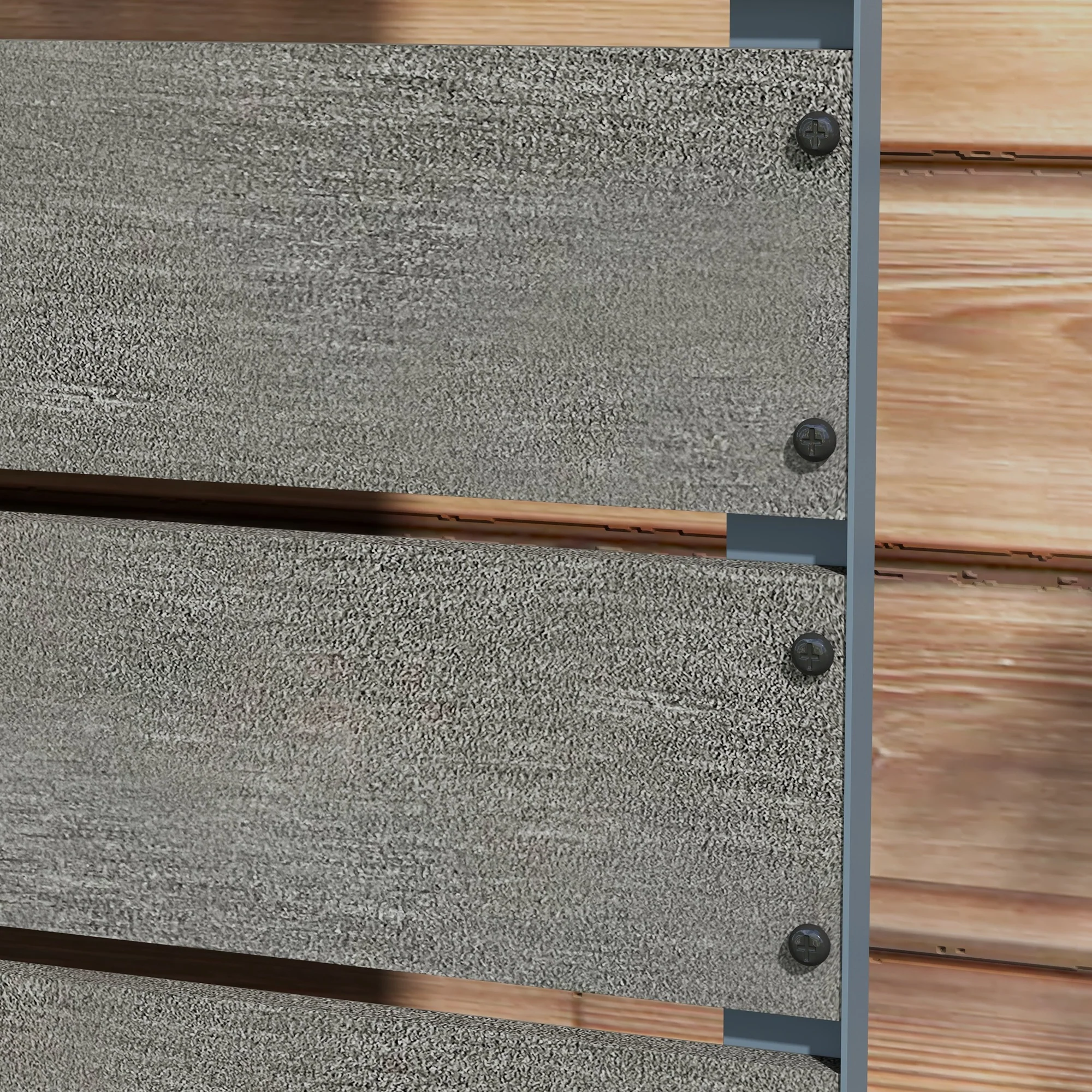 Garden Planter Box with Back Trellis, Grey - Image 7
