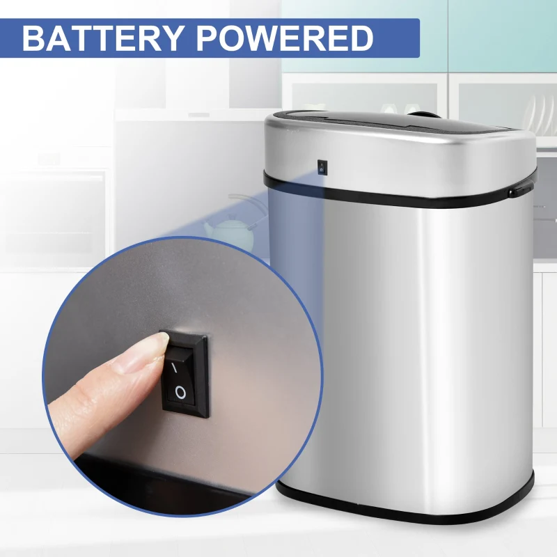 Kitchen Sensor Dustbin Automatic Touchless 48L Stainless Steel Silver - Image 6