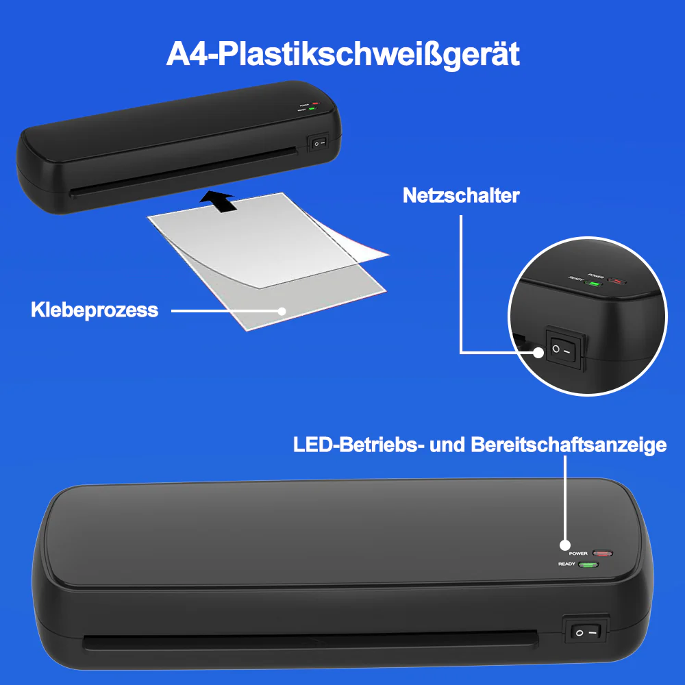 Laminator Machine, A4 Hot & Cold Fast Warm 9 Inch Thermal, Black - Image 7