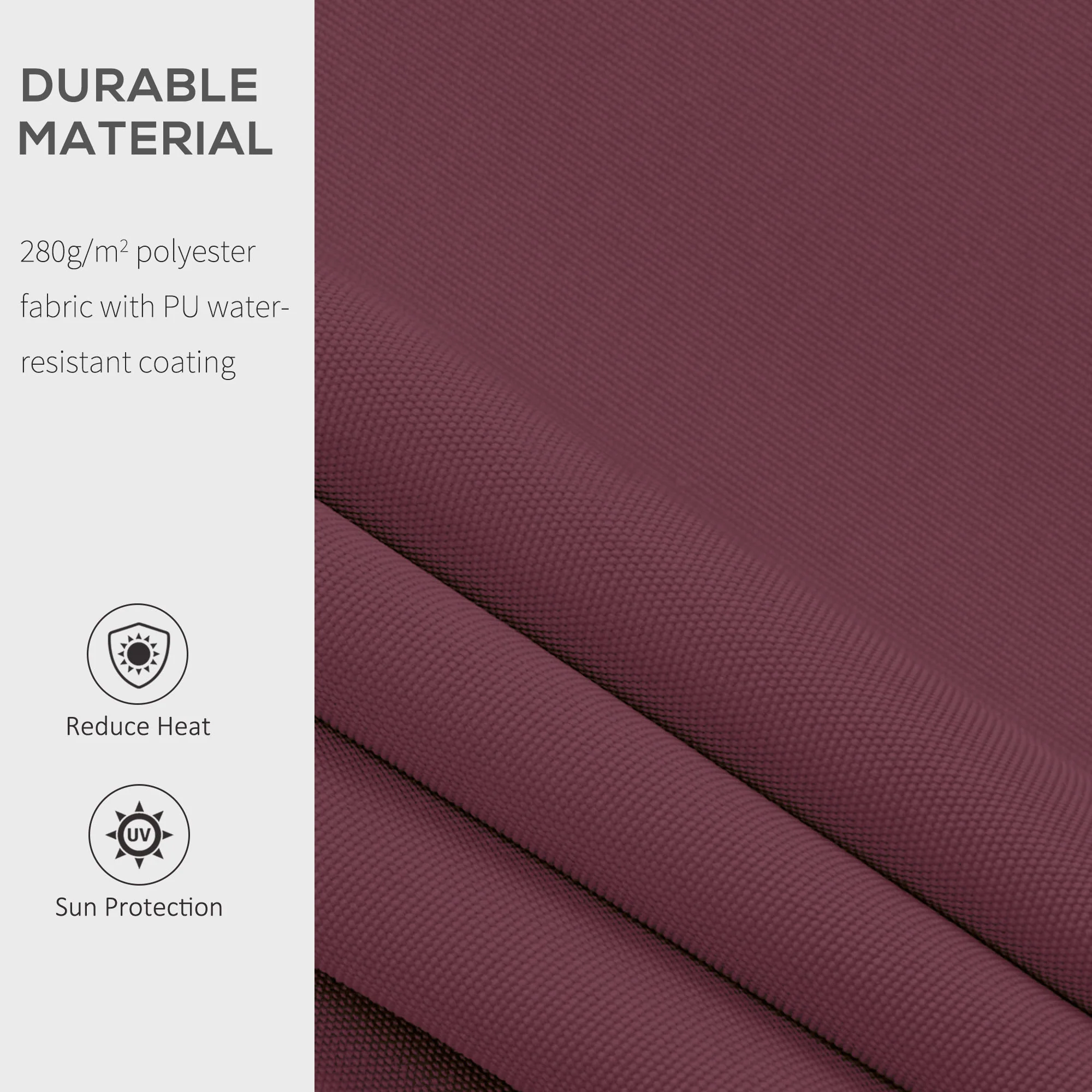 Manual Retractable Awning 3x2.5 m Red - Image 6