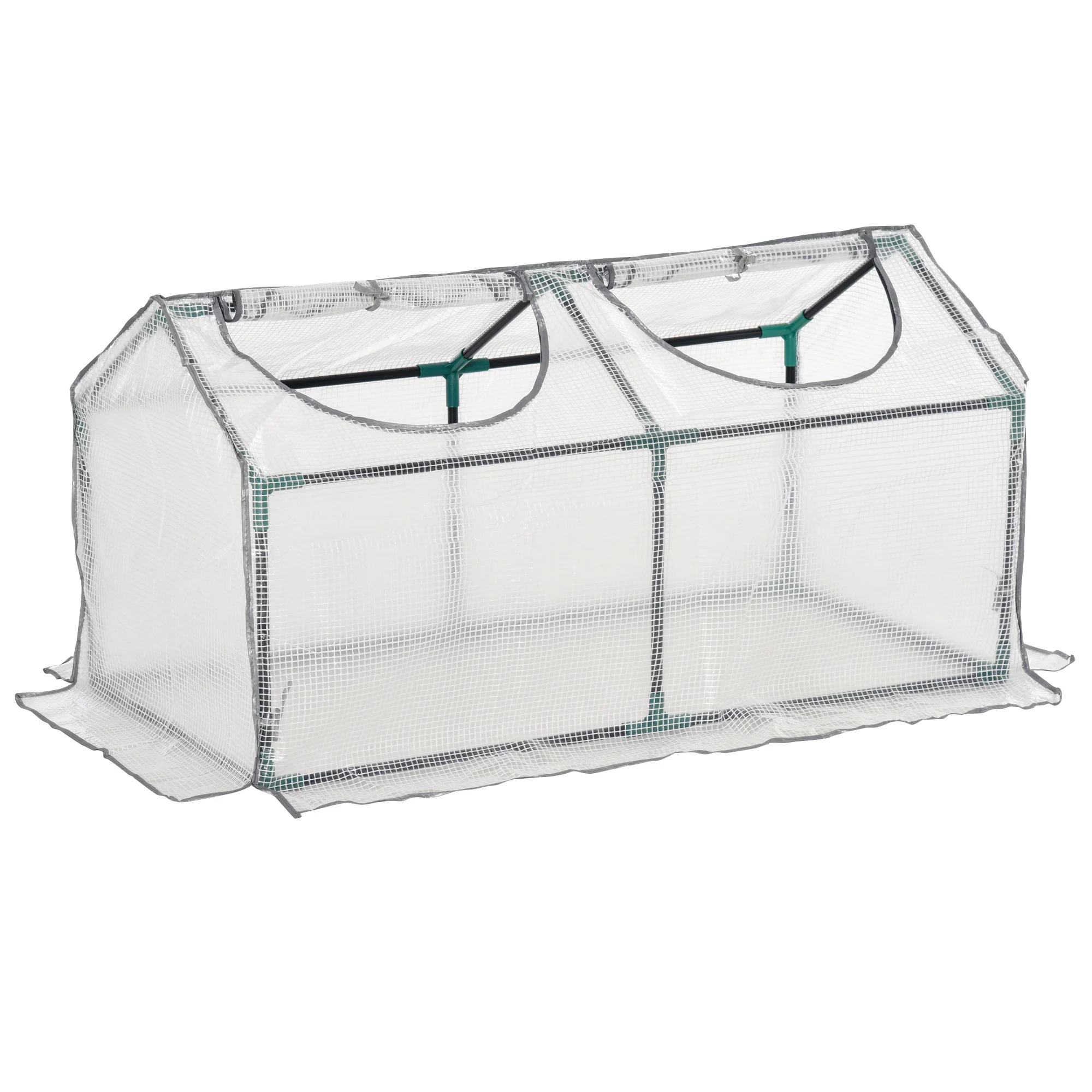 Mini Greenhouse Portable Tomato Vegetable House 120 x 60 x 60 cm White - Image 2