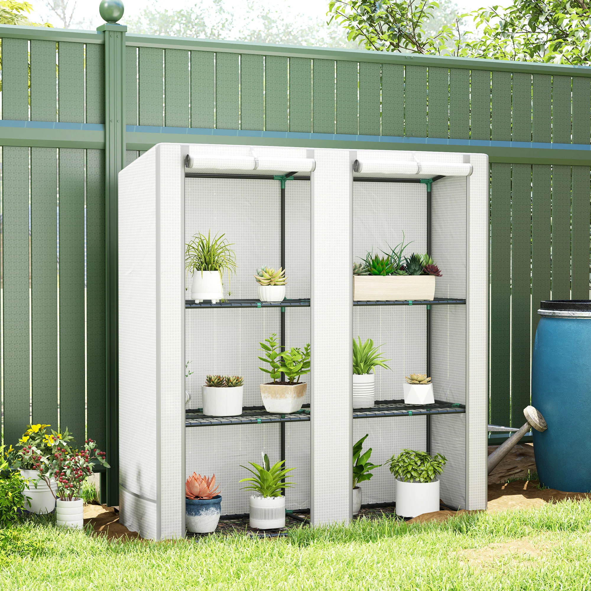 Mini Greenhouse, Three-Tier, White