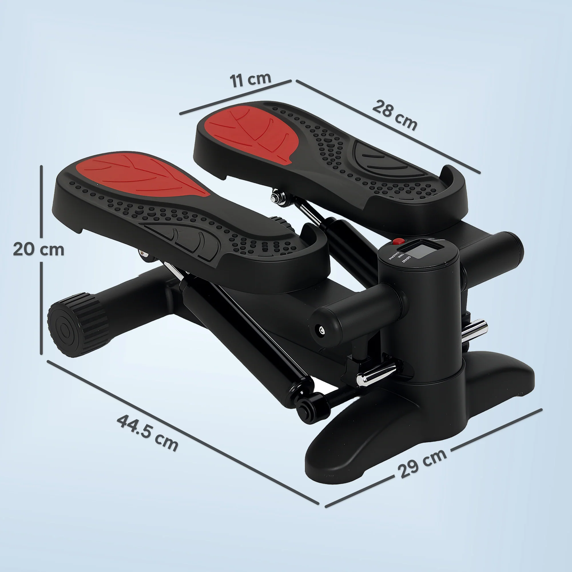 Mini Stepper Home Trainer LCD Display 100kg Capacity, Black - Image 3