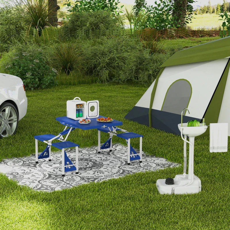 Mobile Washbasin Portable with Wheels 51x33.5x103cm - White - Image 7