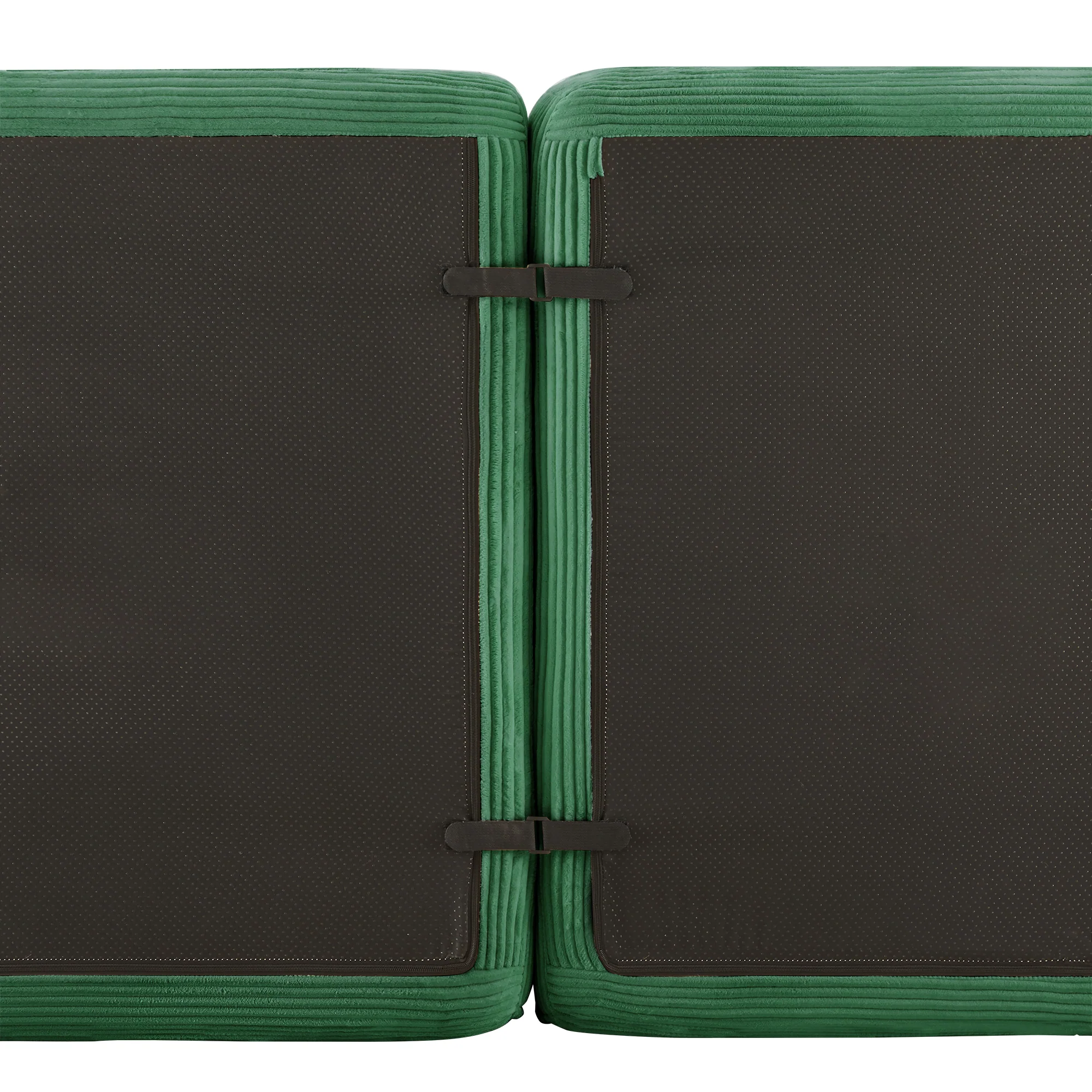 Modular Boneless Sofa U-Shaped Chaise 4-Seater - Corduroy Green - Image 8