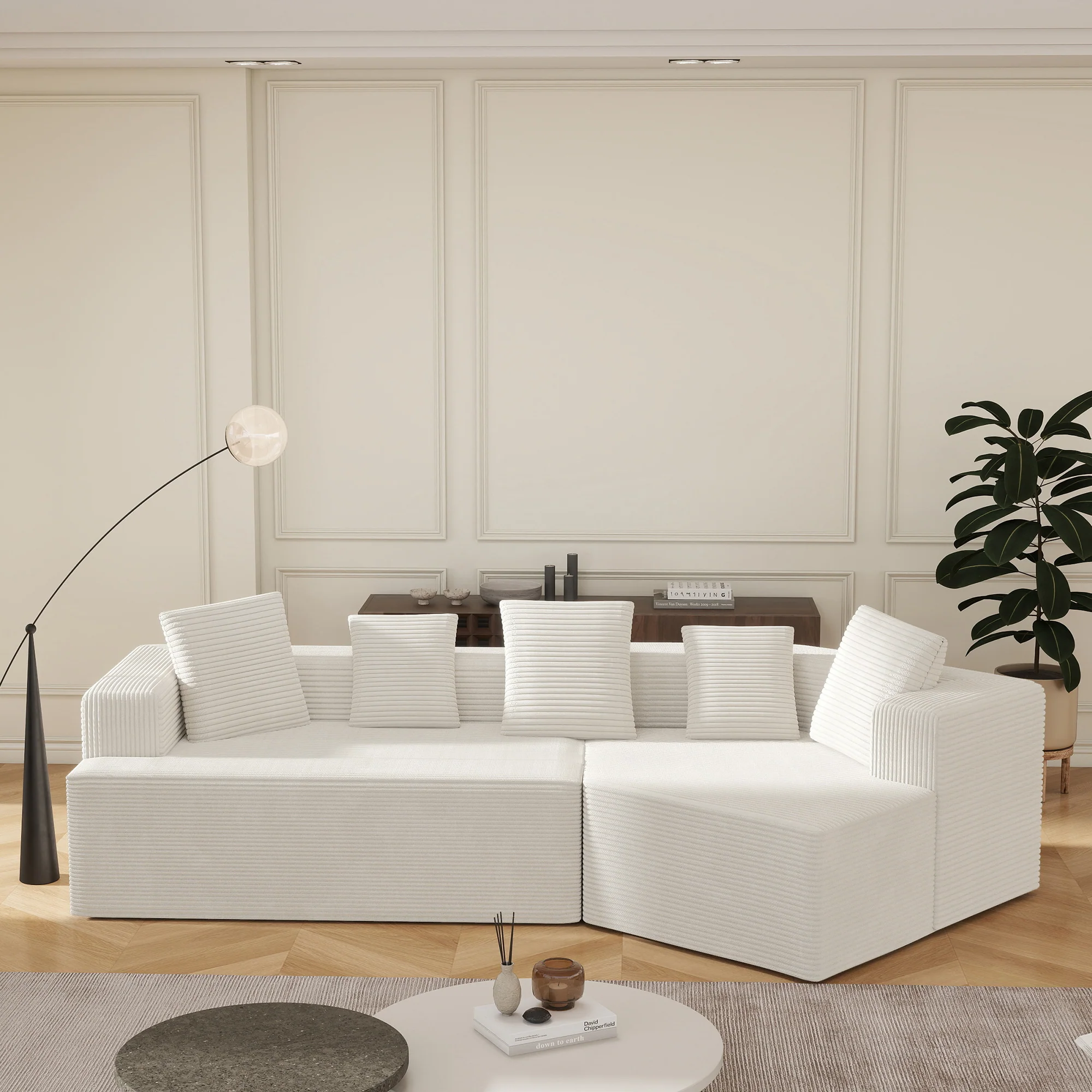 Modular Sofa 312cm Boneless Cloud Design - Comfort Fabric - Image 10