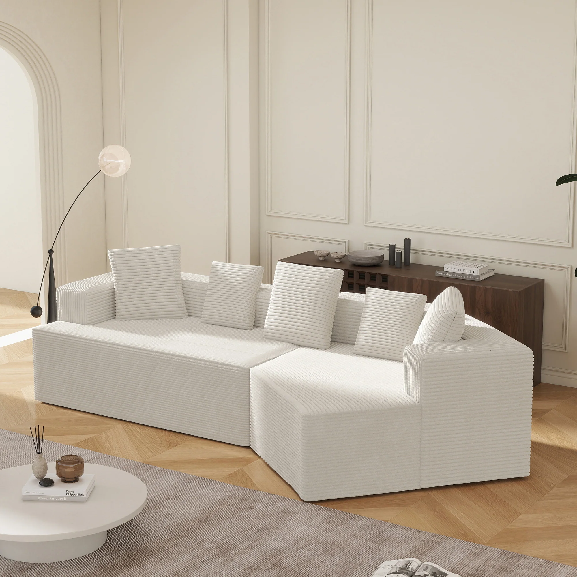 Modular Sofa 312cm Boneless Cloud Design - Comfort Fabric - Image 8