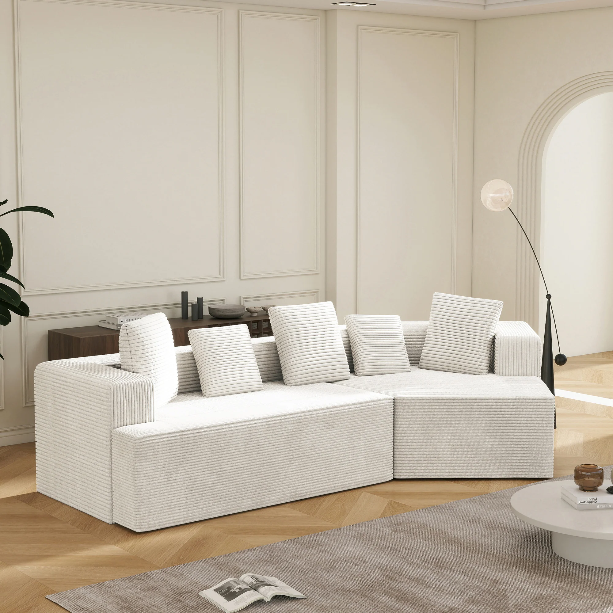 Modular Sofa 312cm Boneless Cloud Design - Comfort Fabric - Image 9